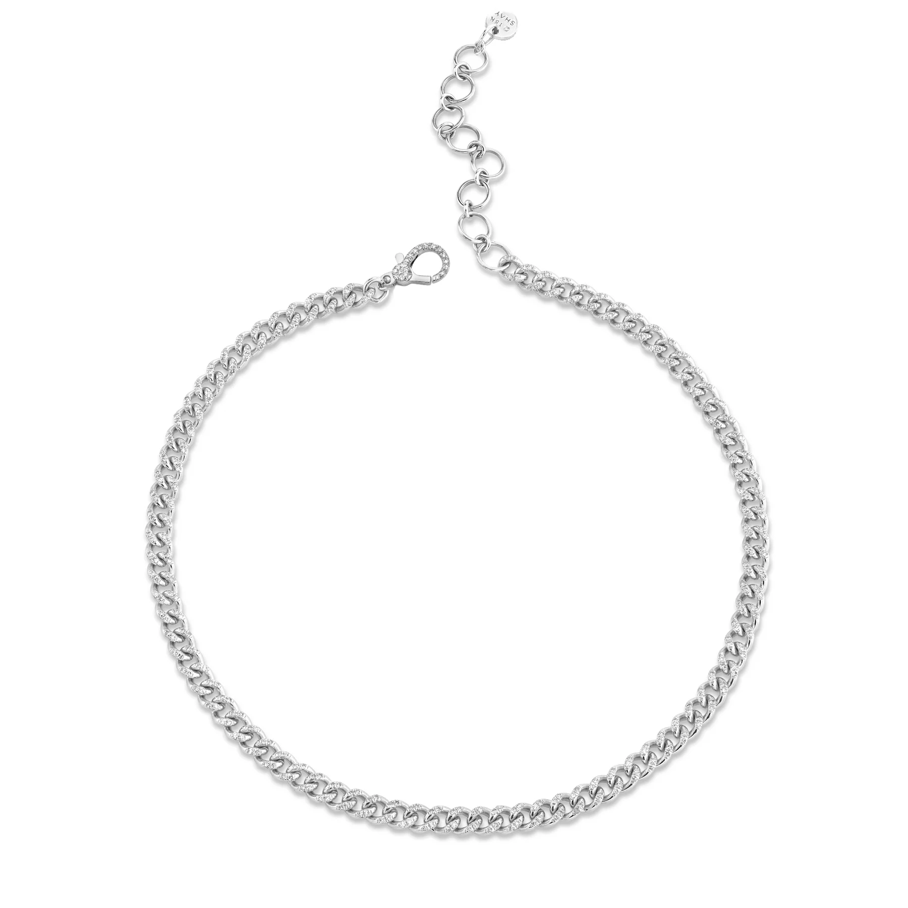 DIAMOND PAVE BABY LINK ANKLET - Image 4