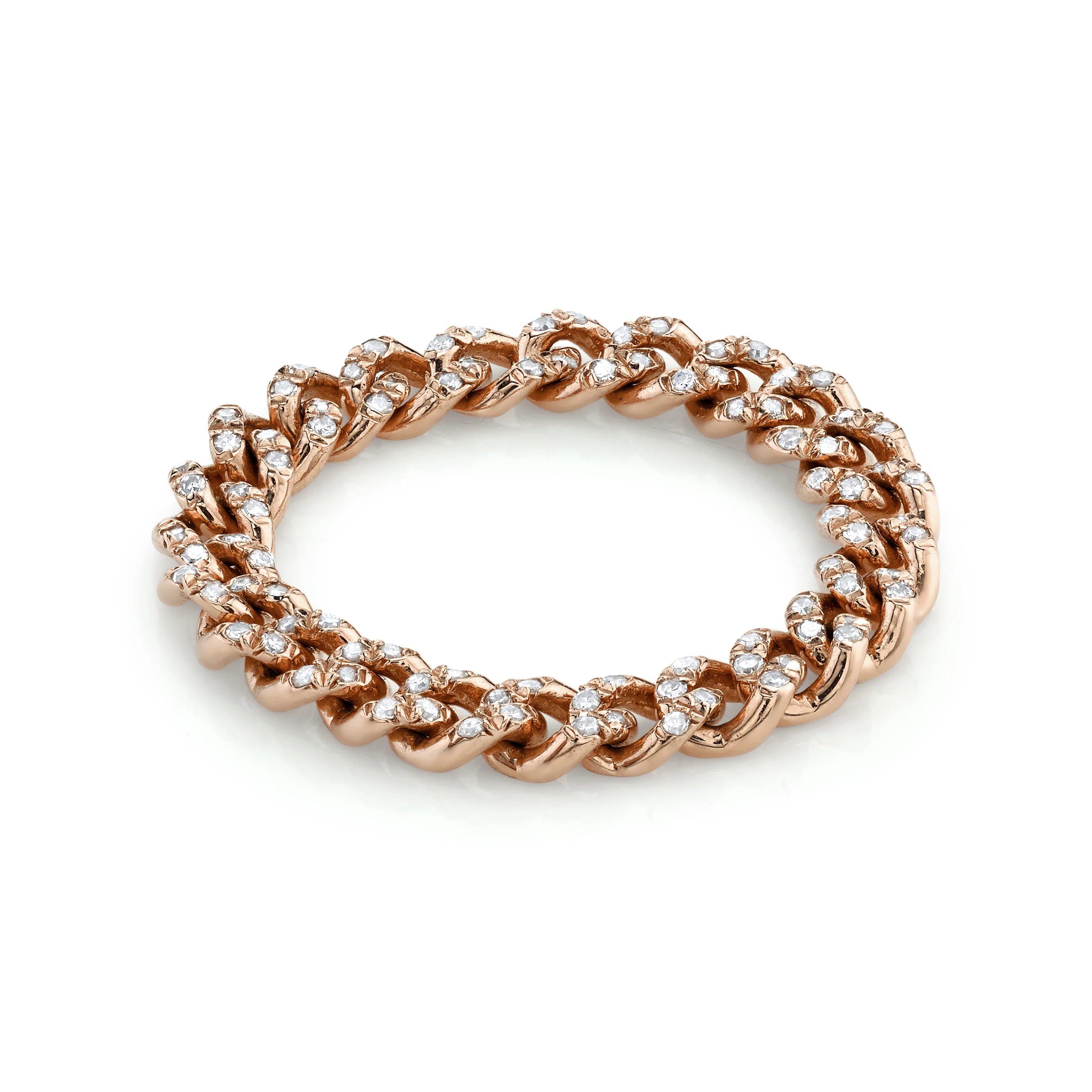 DIAMOND PAVE BABY LINK RING - Image 3