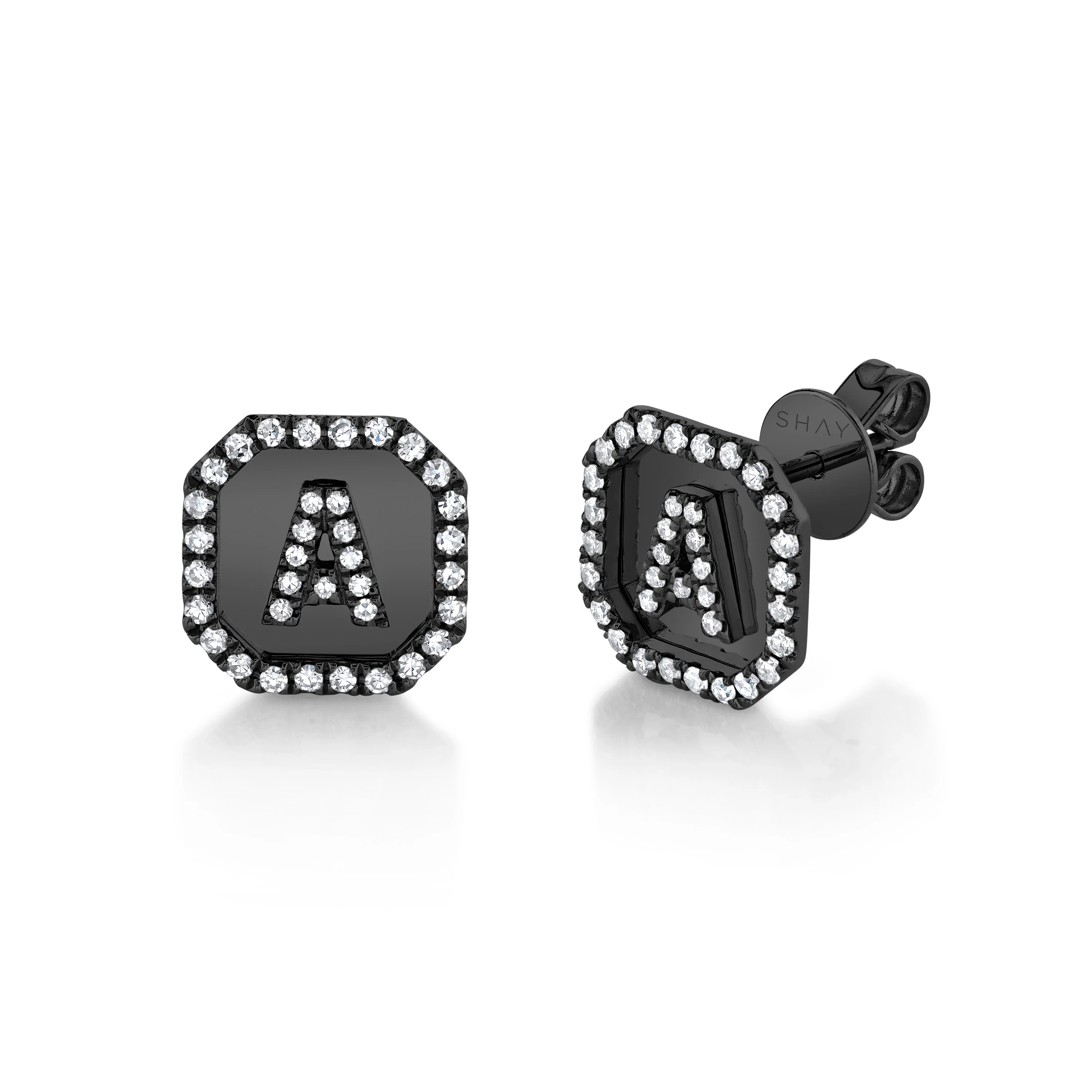 MINI ME DIAMOND PAVE INITIAL NAMEPLATE STUDS - Image 5