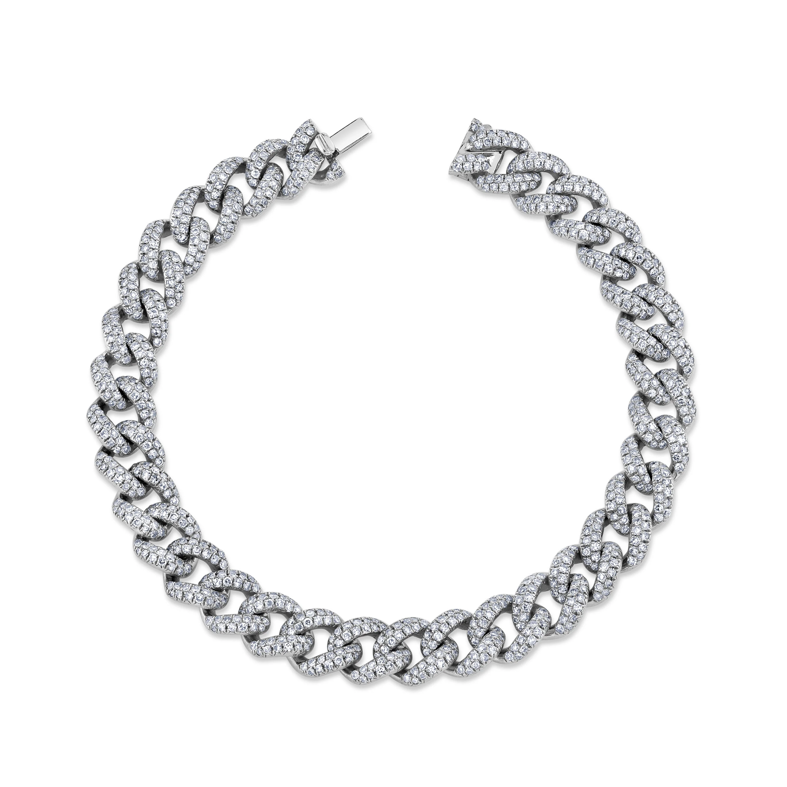 DIAMOND PAVE MEDIUM LINK BRACELET - Image 3