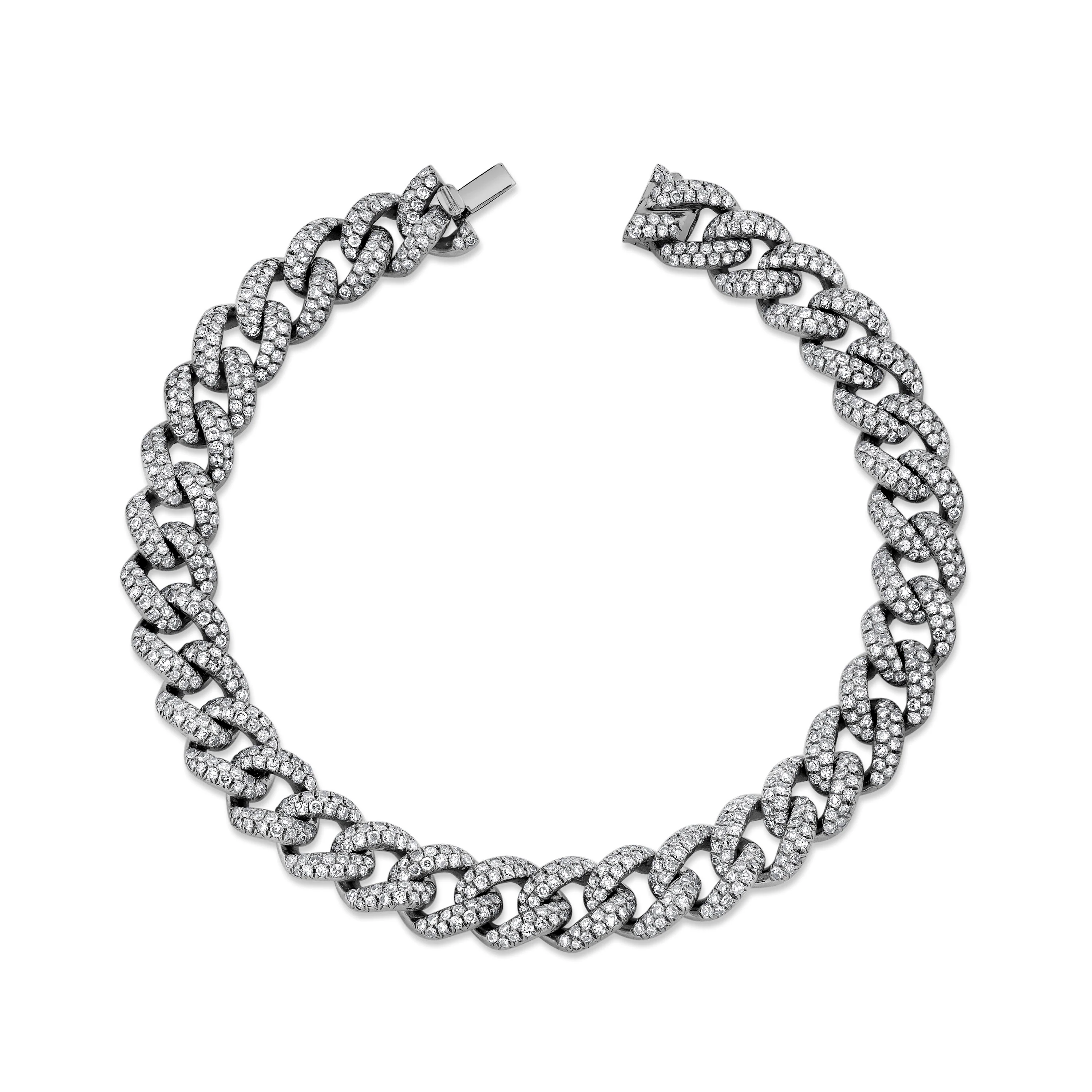 DIAMOND PAVE MEDIUM LINK BRACELET - Image 5