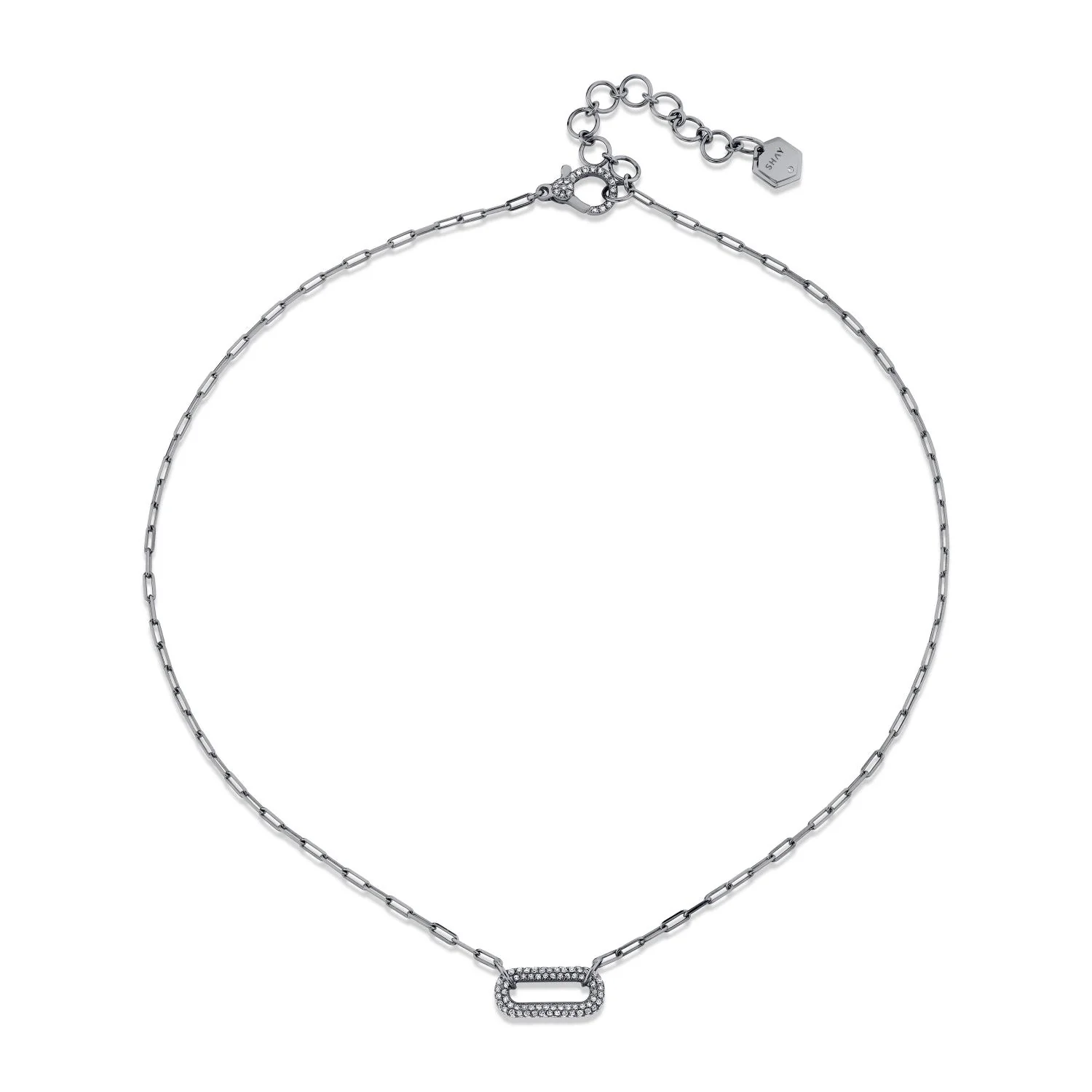 DIAMOND PAVE MINI CABLE NECKLACE - Image 5