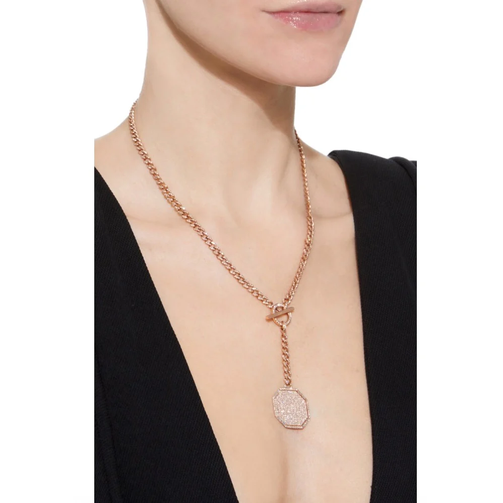 READY TO SHIP DIAMOND PAVE OCTAGON LARIAT - Image 3
