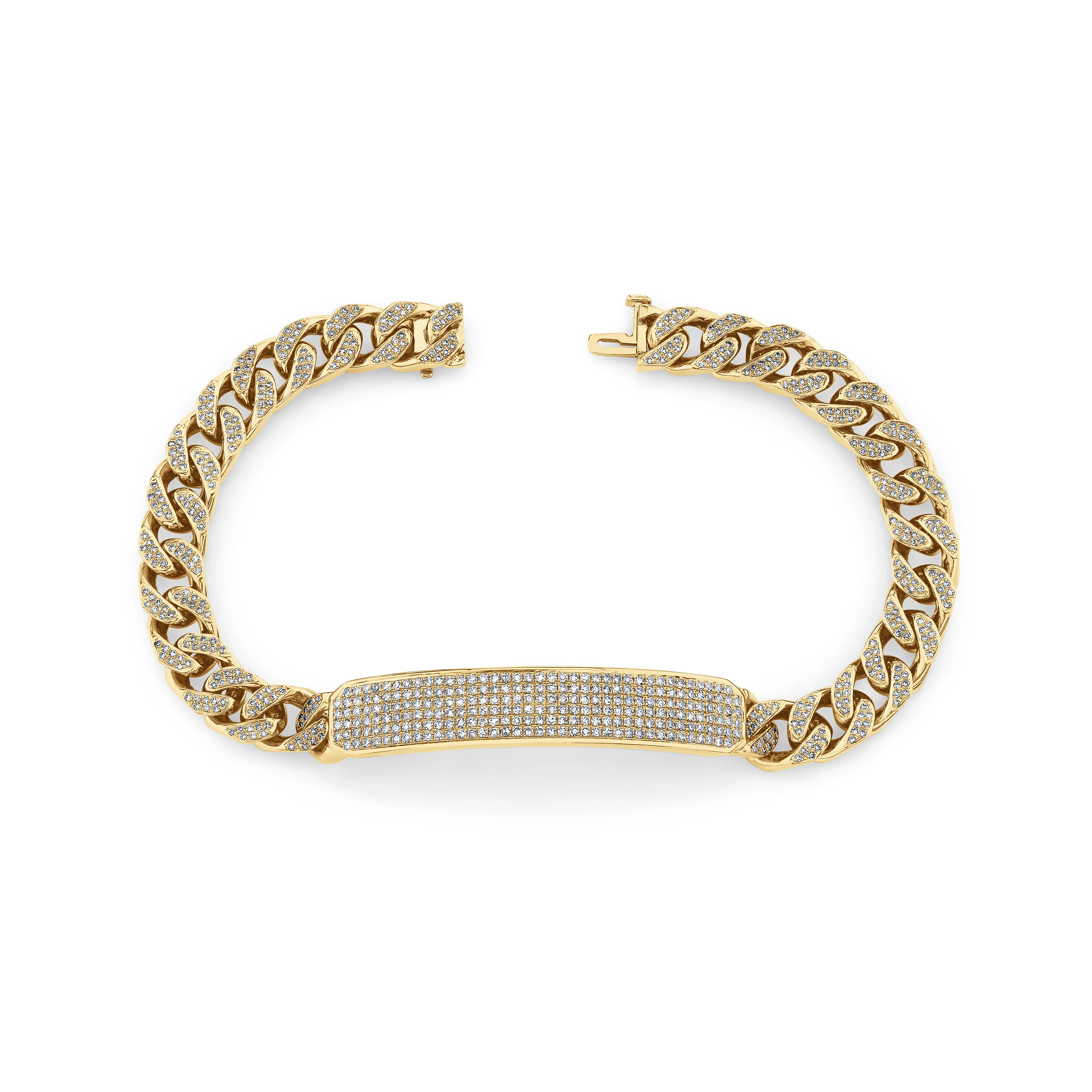 MEN'S DIAMOND PAVE VIGNETTE ID BRACELET - Image 4