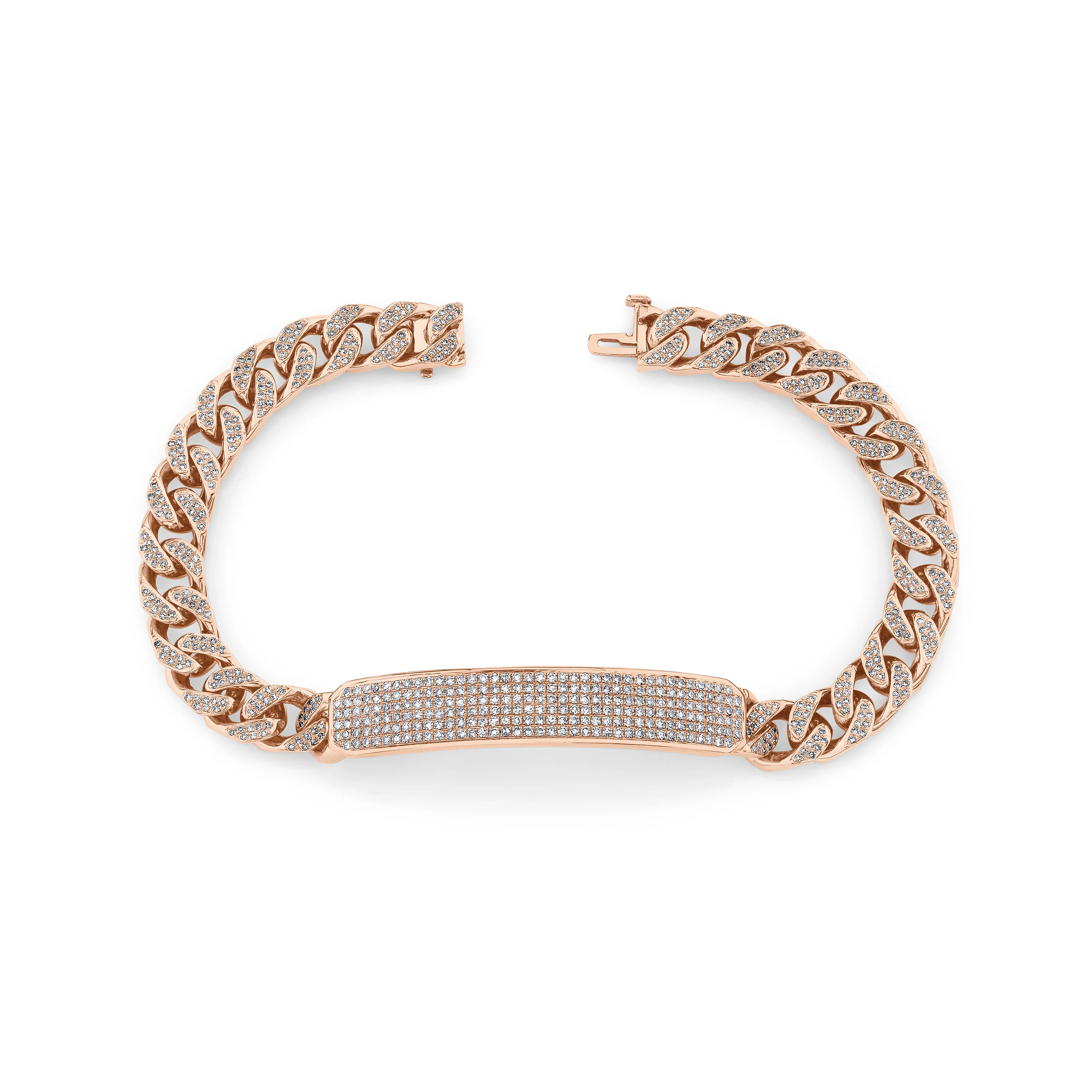 MEN'S DIAMOND PAVE VIGNETTE ID BRACELET - Image 5