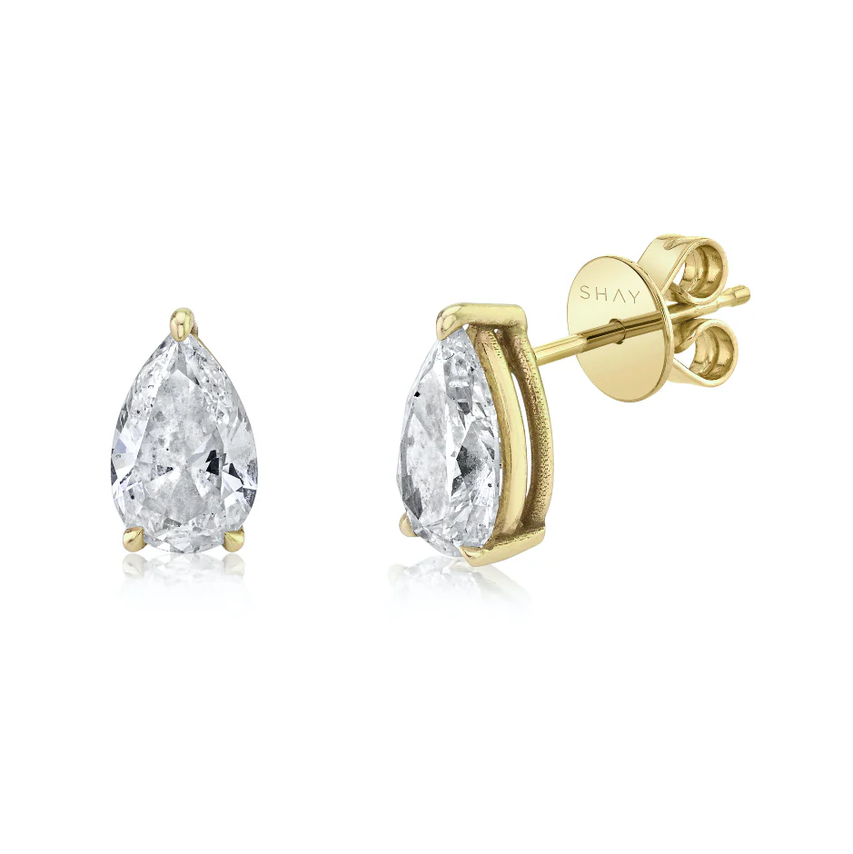DIAMOND PEAR SOLITAIRE STUDS - Image 4