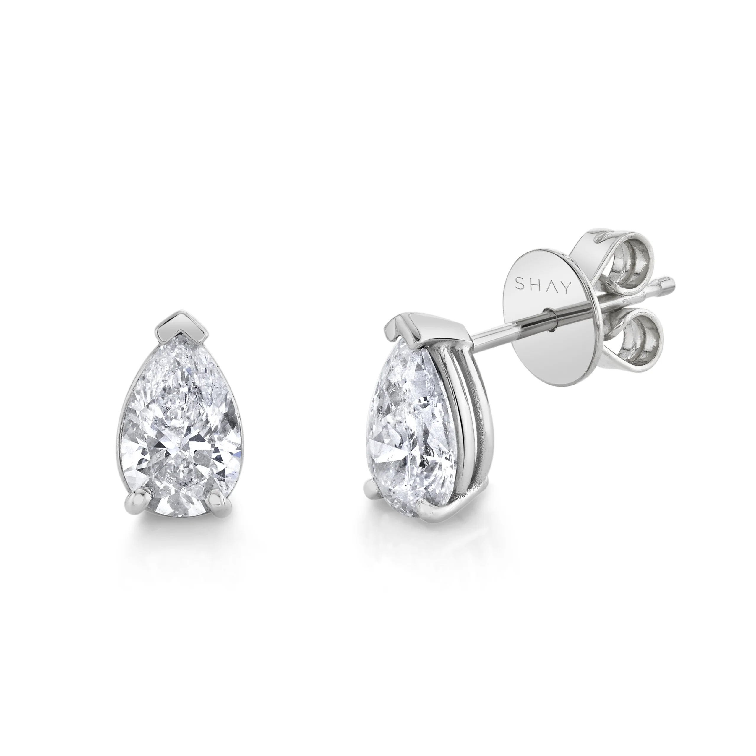 DIAMOND PEAR STUDS, 1.6cts - Image 4