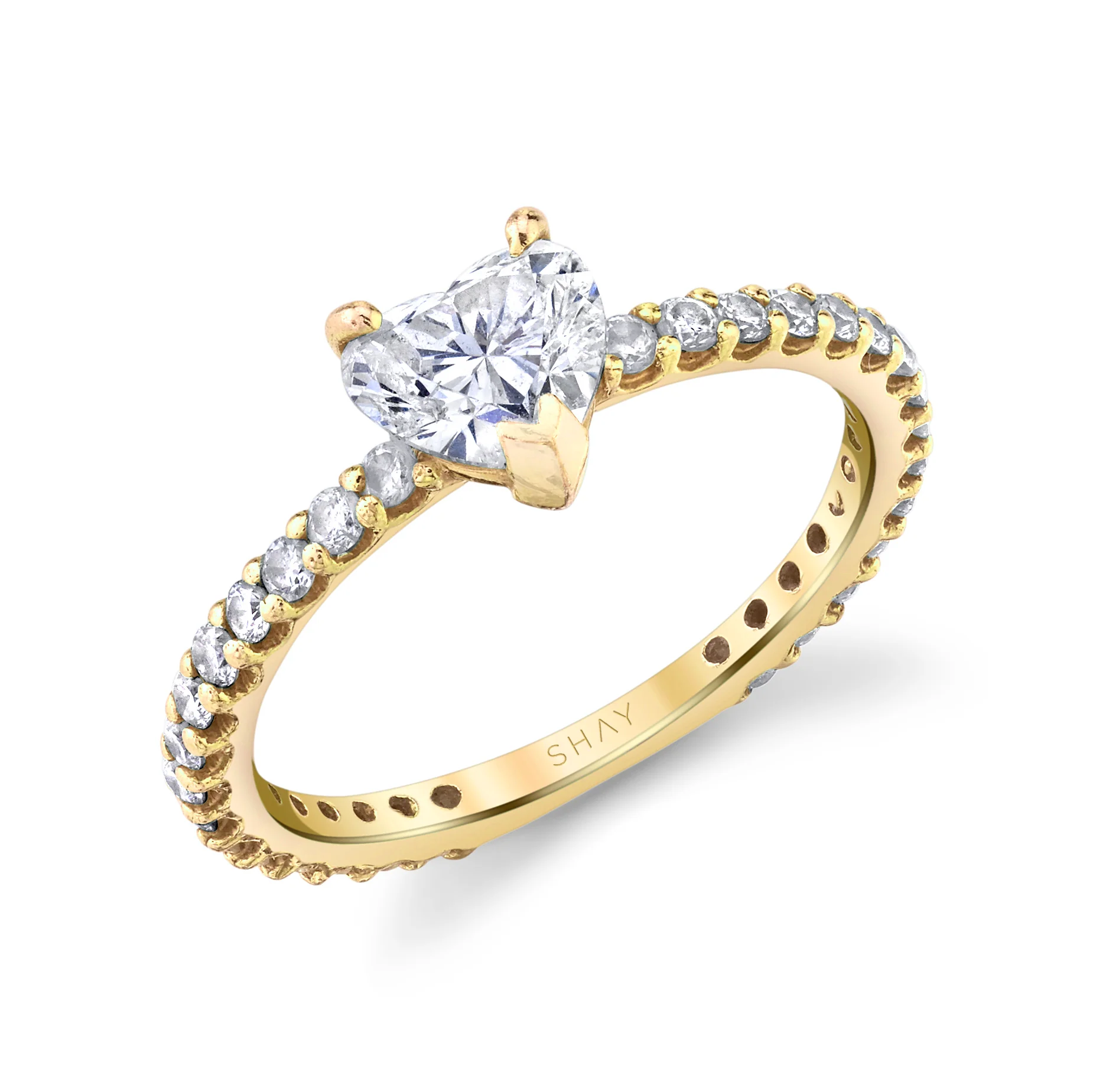 DIAMOND SOLITAIRE HEART RING - Image 3