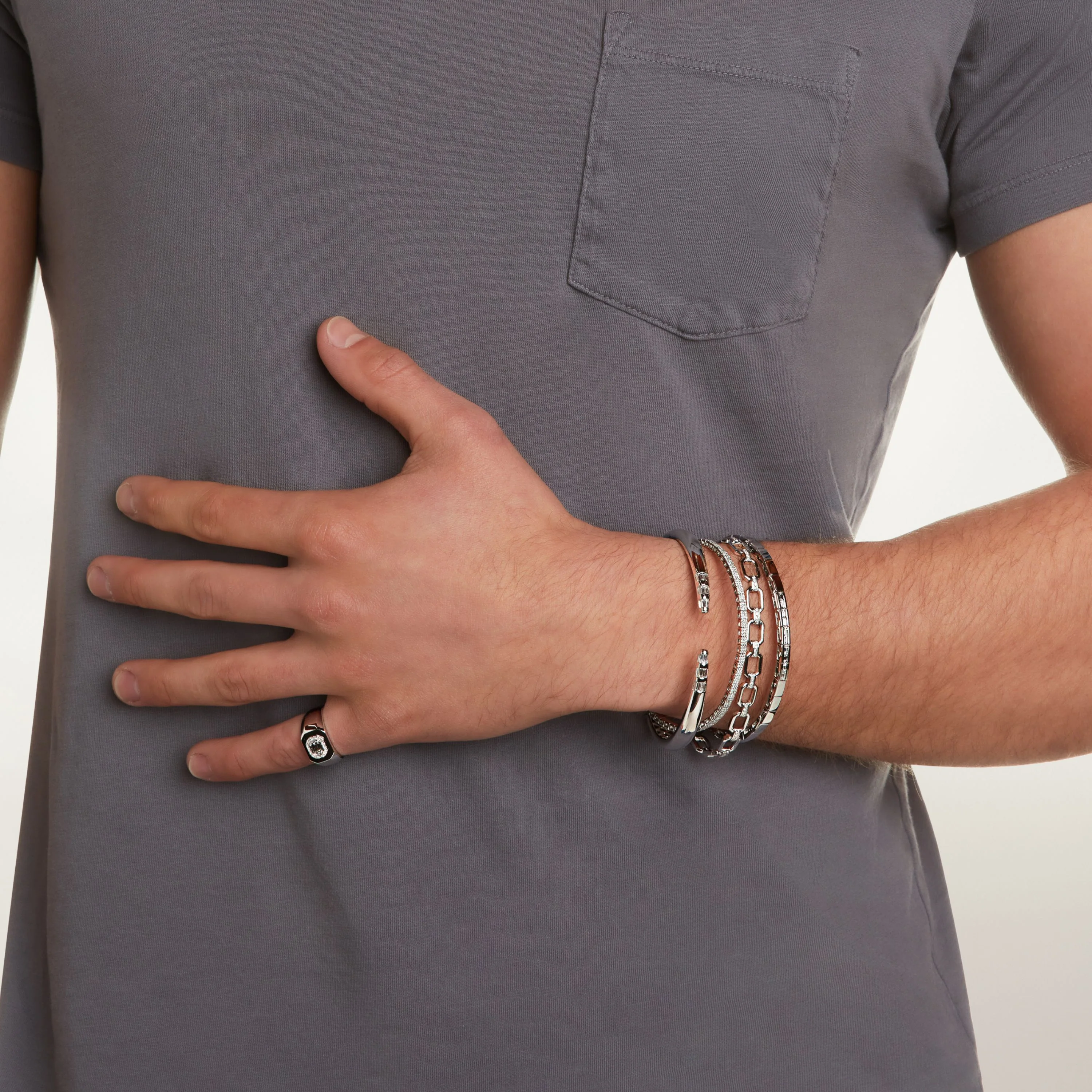 MEN'S DIAMOND STRETCH BRACELET - Image 2
