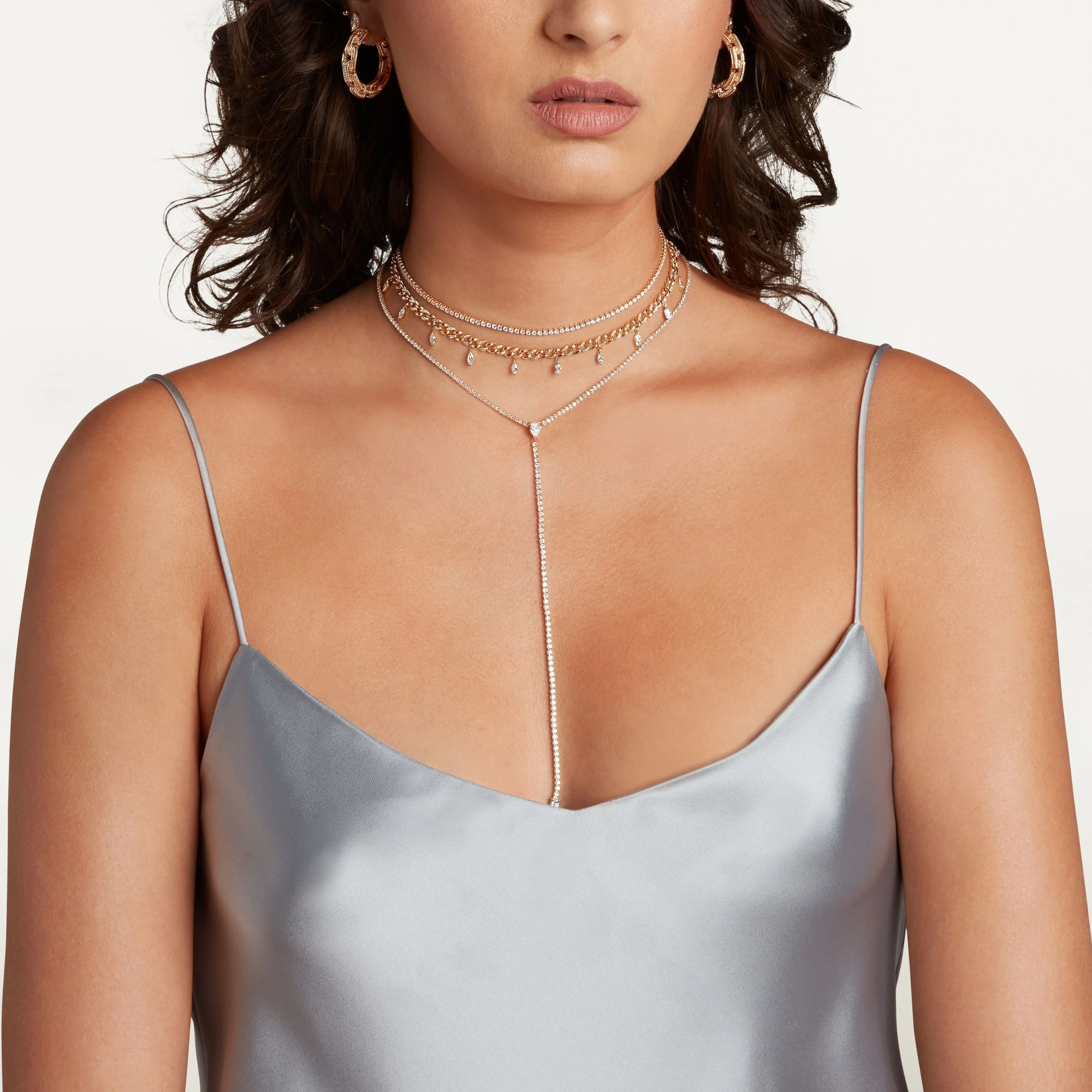 DIAMOND THREAD Y NECKLACE - Image 8