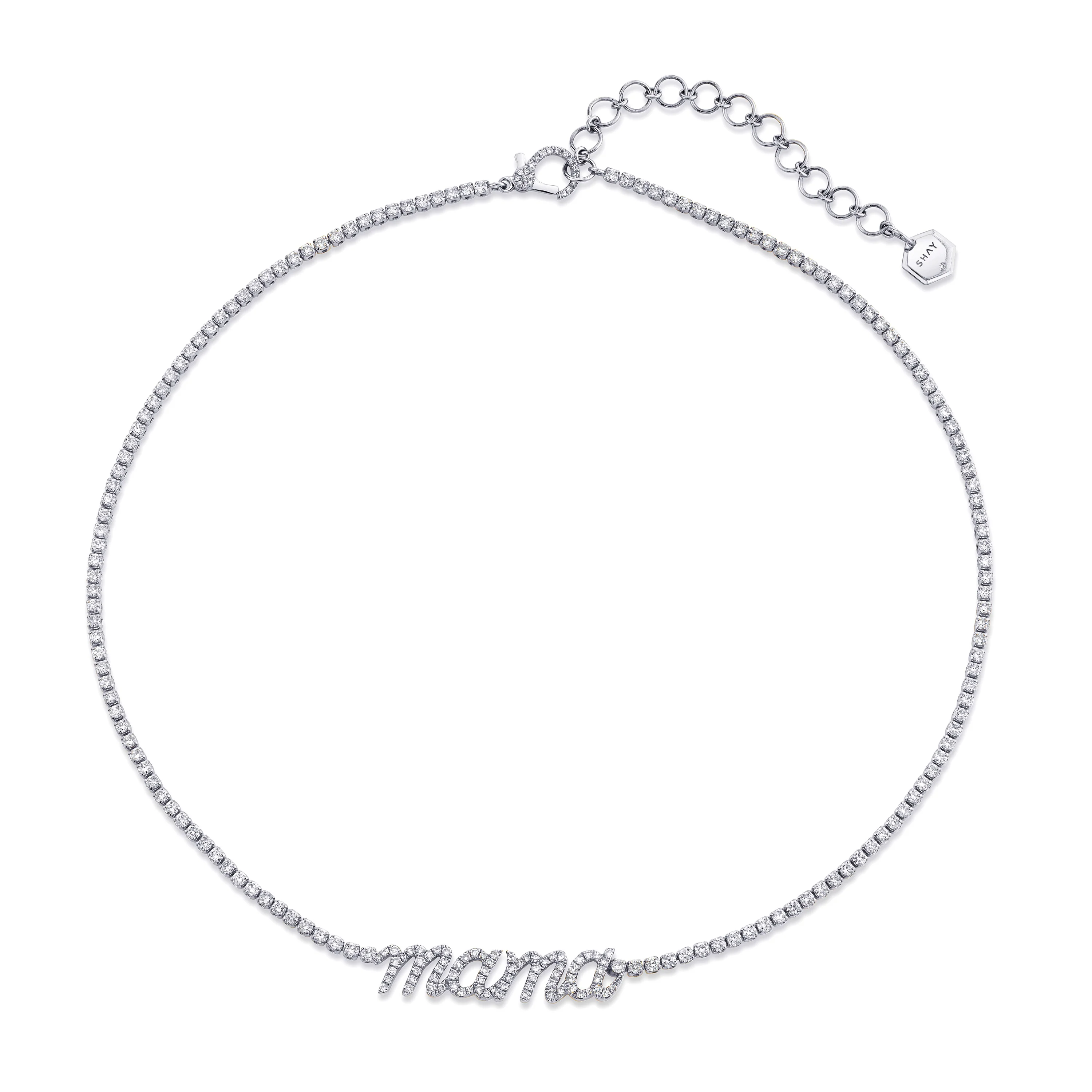 DIAMOND PERSONALIZED 4 LETTER THREAD NECKLACE - Image 3