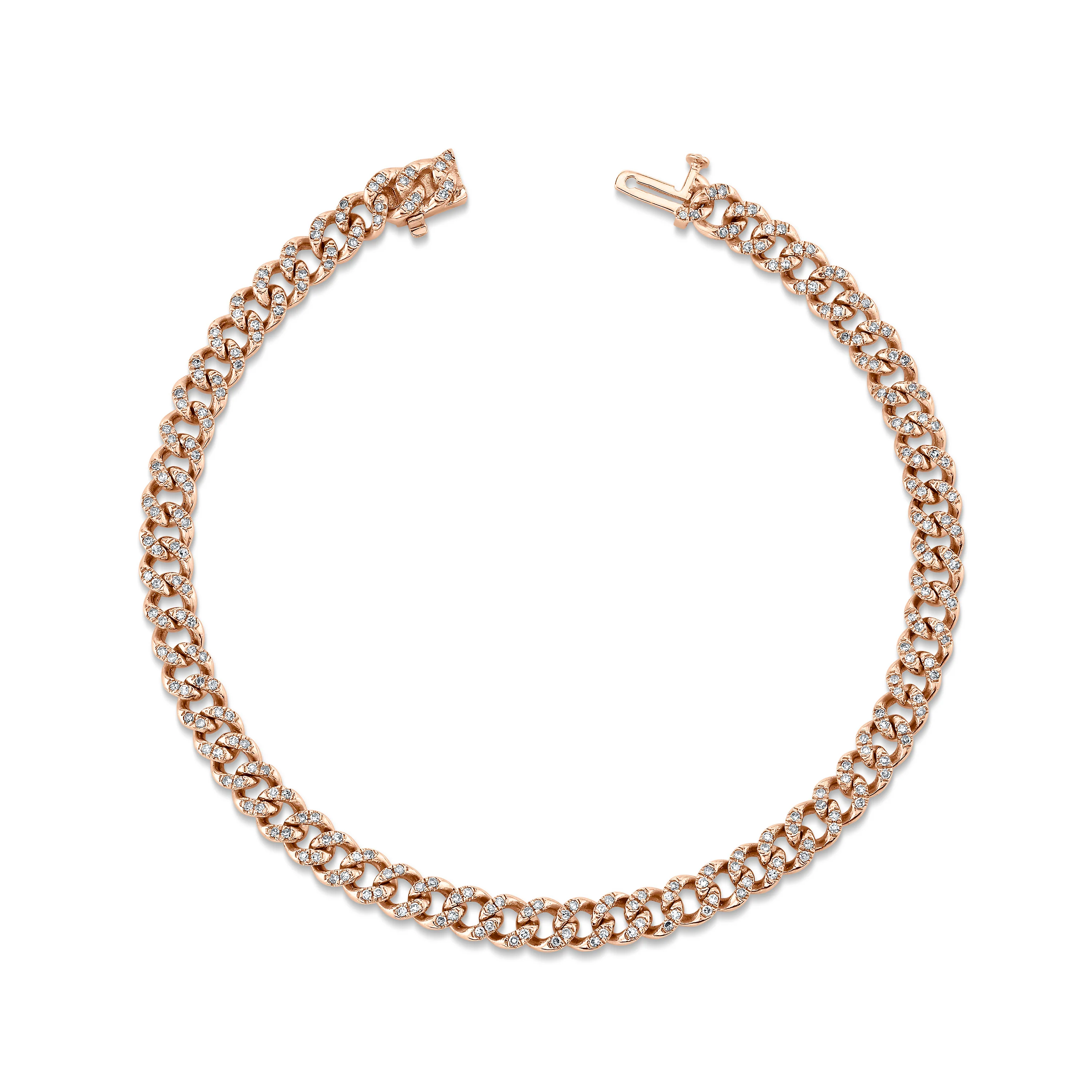 MEN'S MINI FLAT PAVE DIAMOND LINK BRACELET - Image 5