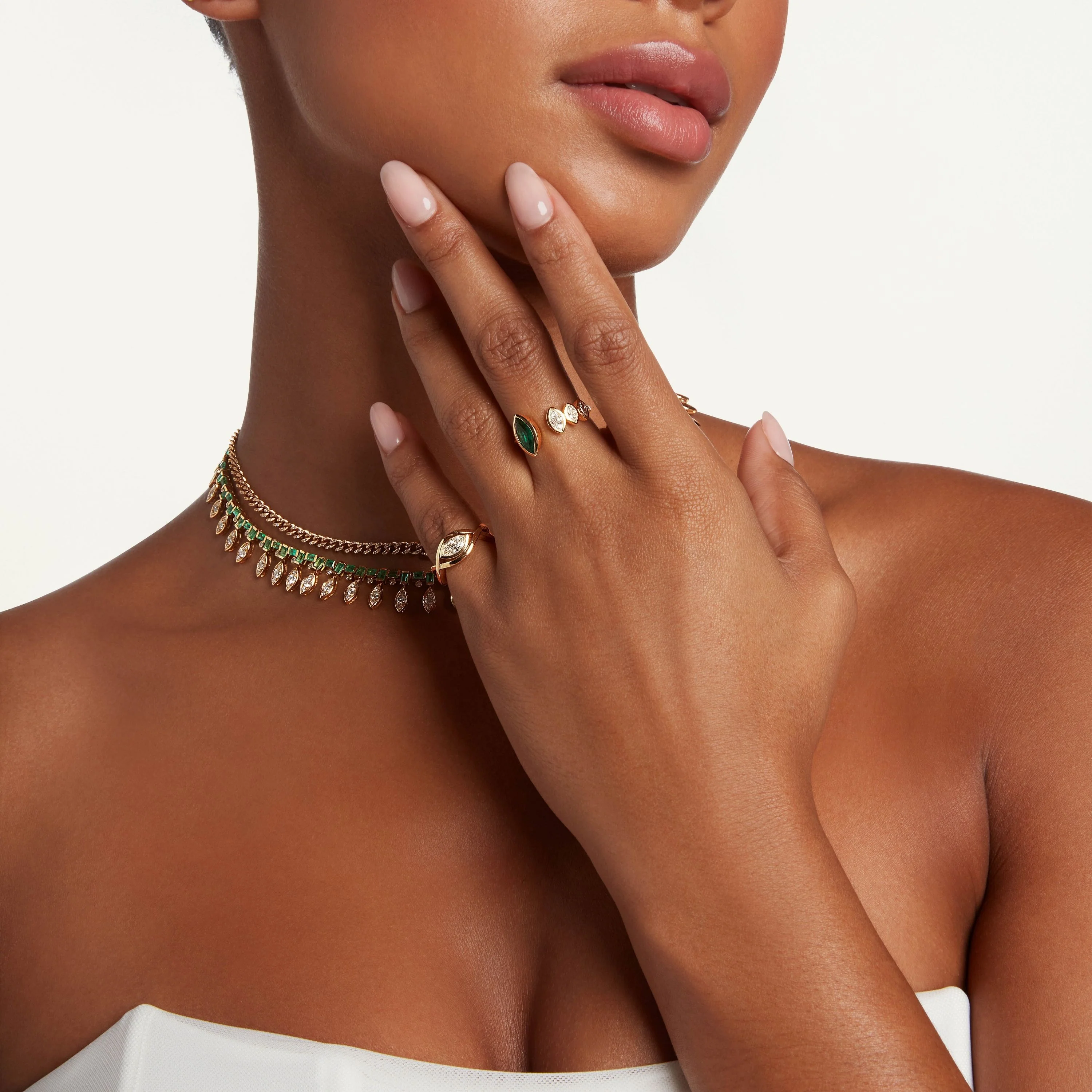 DIAMOND VINE PINKY RING - Image 2