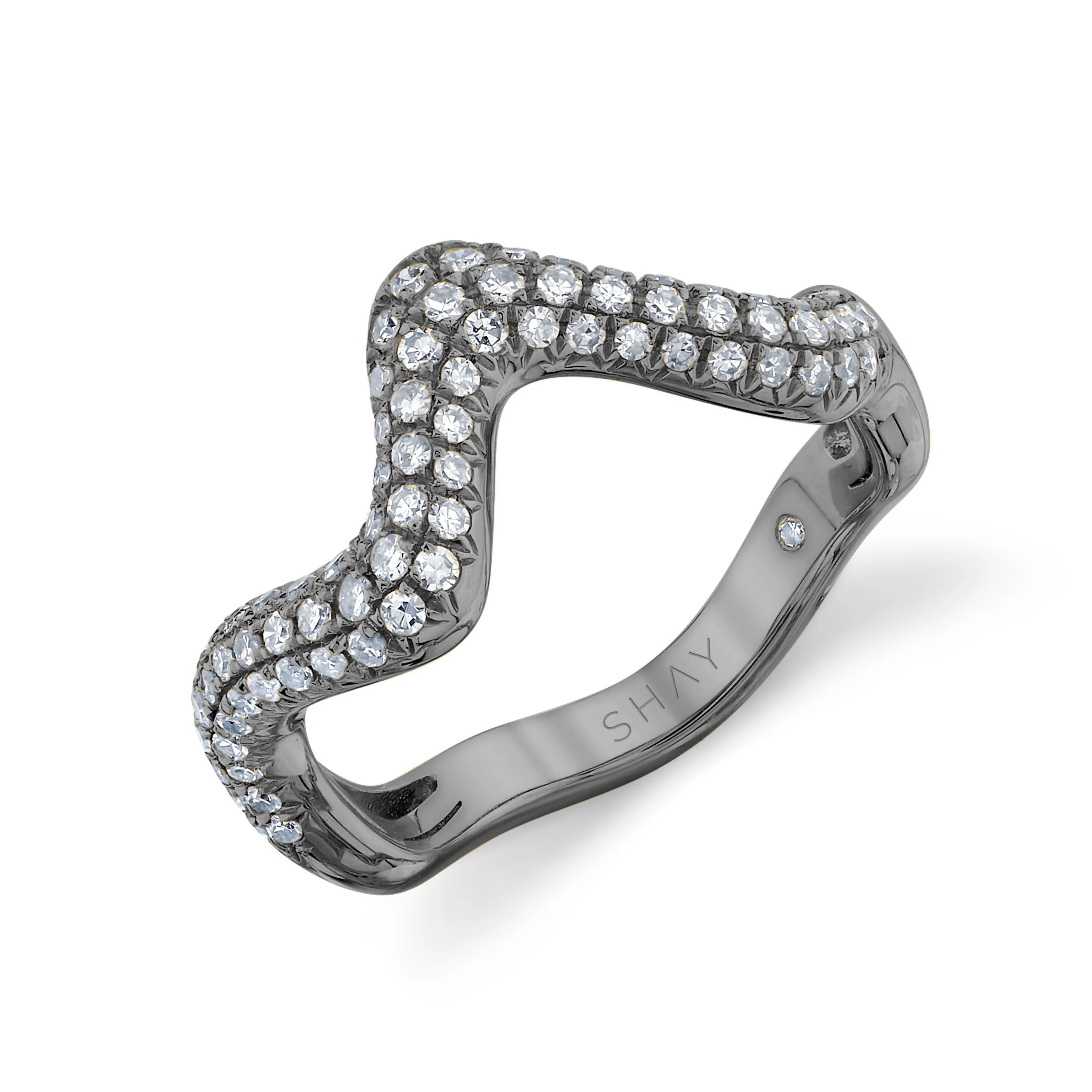 DIAMOND WAVE PINKY RING - Image 4
