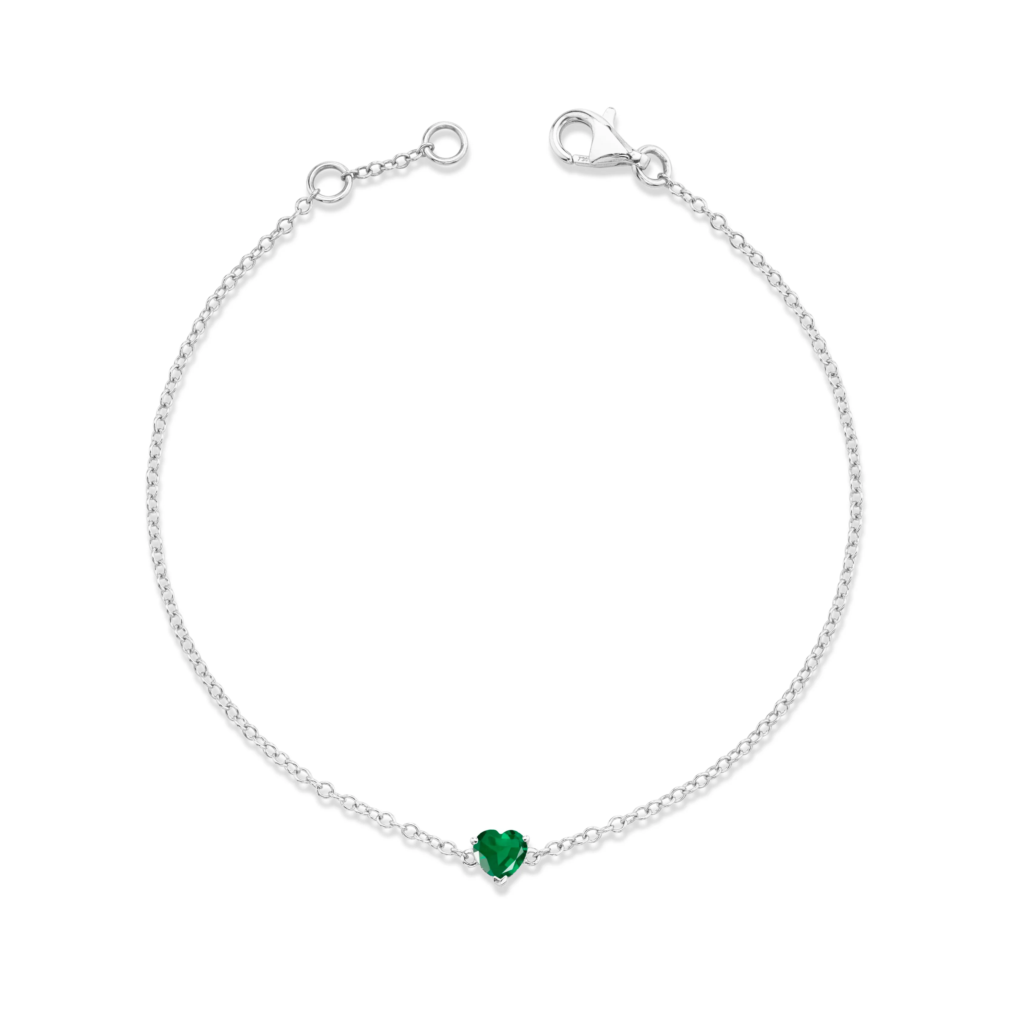 EMERALD BABY HEART BRACELET - Image 4