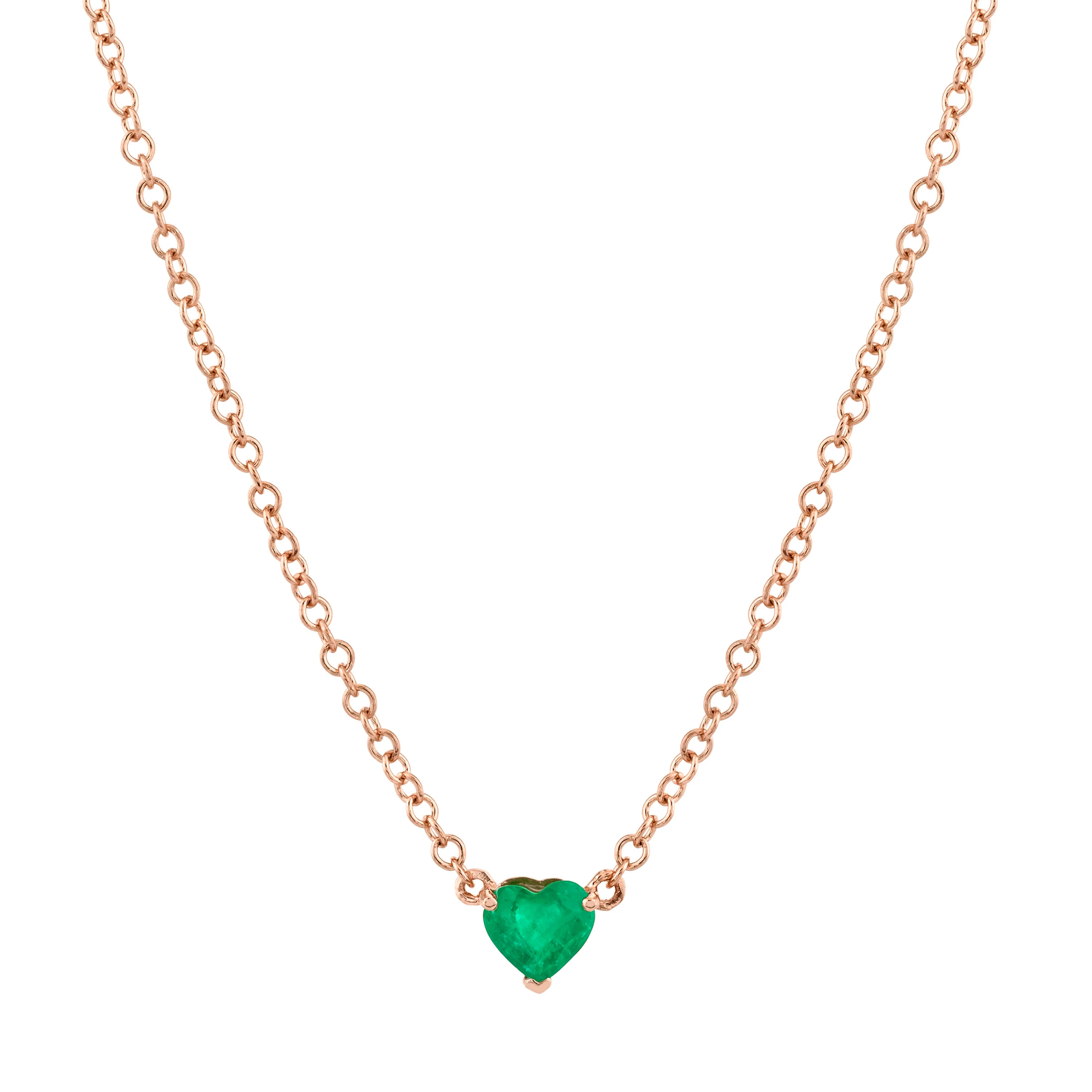 EMERALD BABY HEART NECKLACE - Image 3