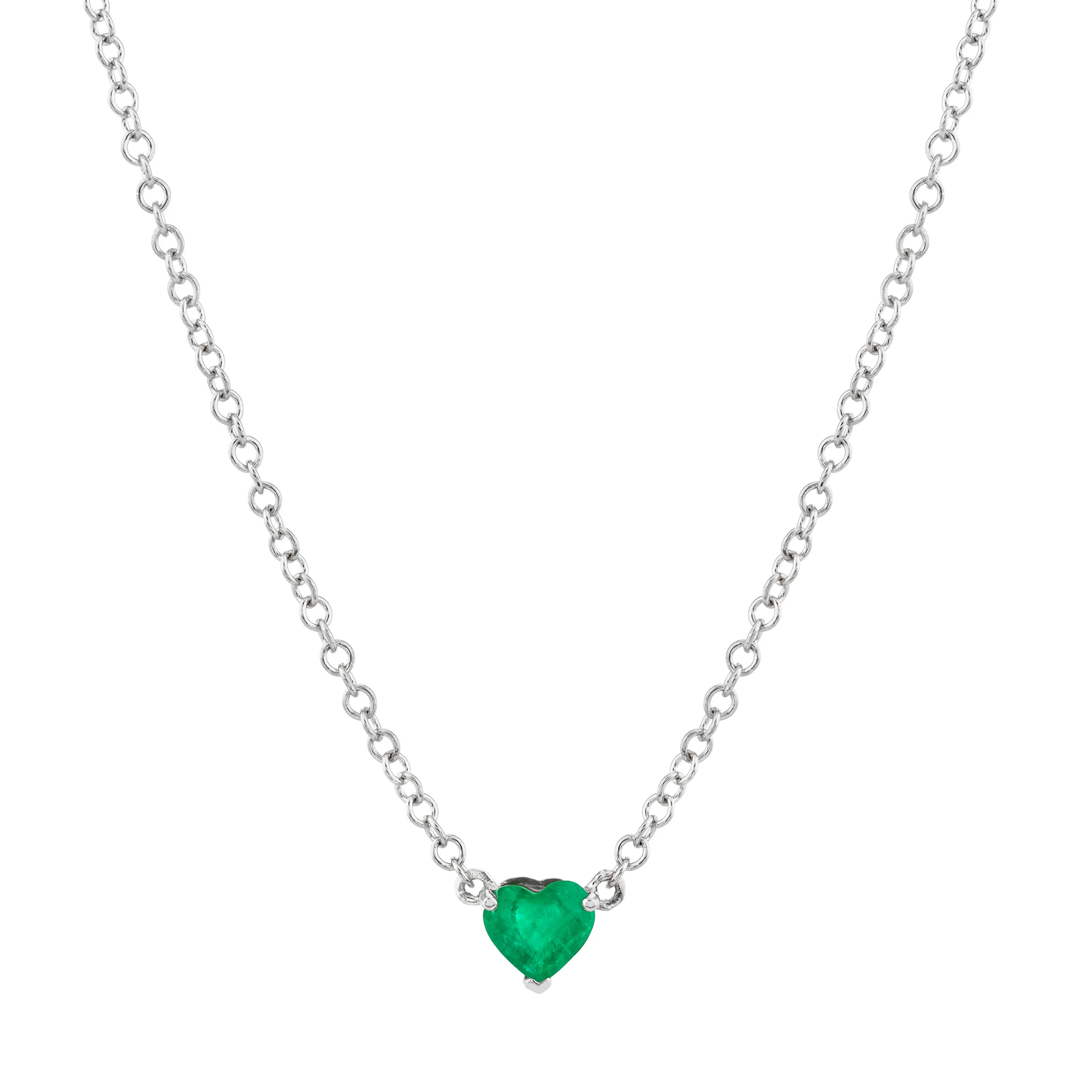 EMERALD BABY HEART NECKLACE - Image 4
