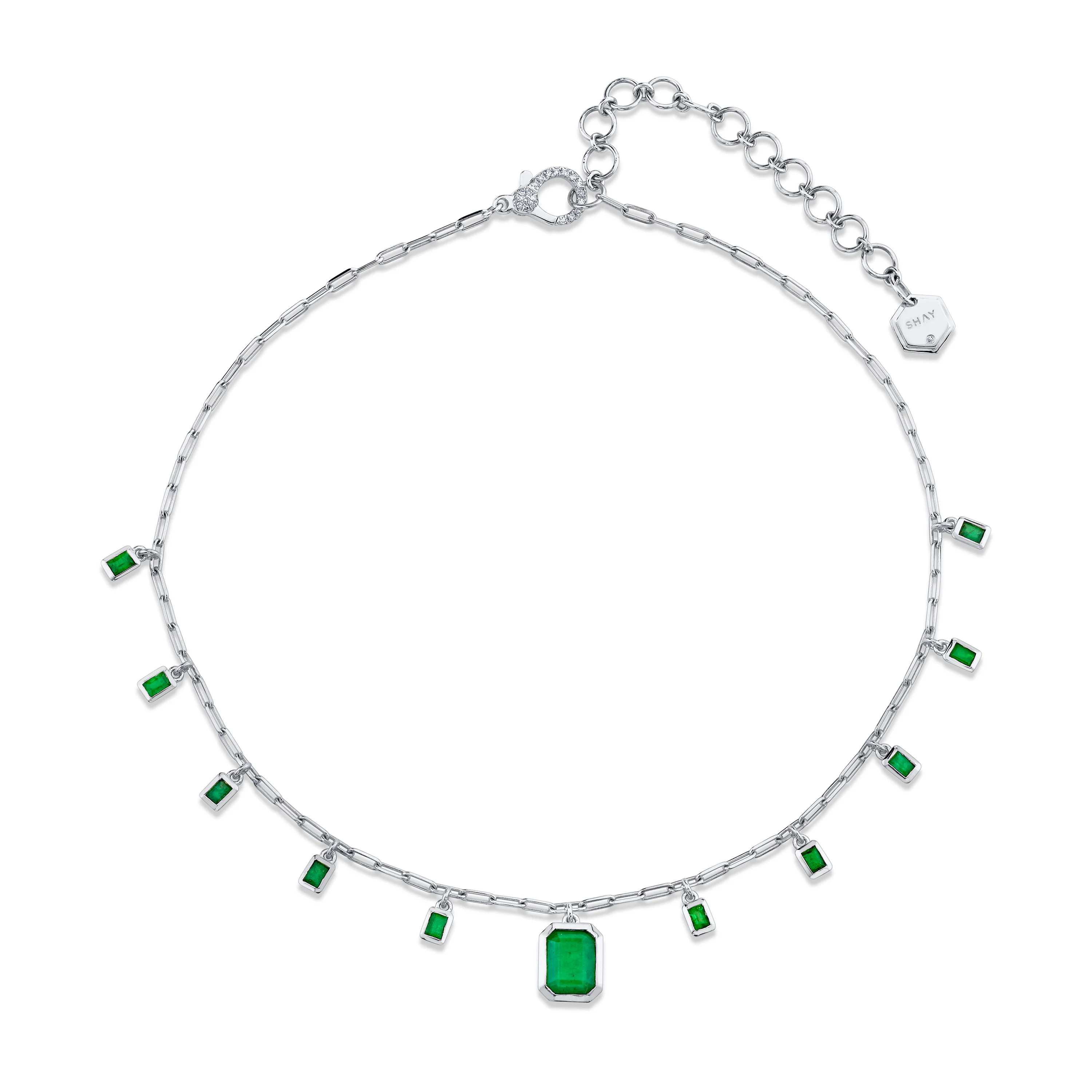 EMERALD BAGUETTE DROP CHOKER - Image 3