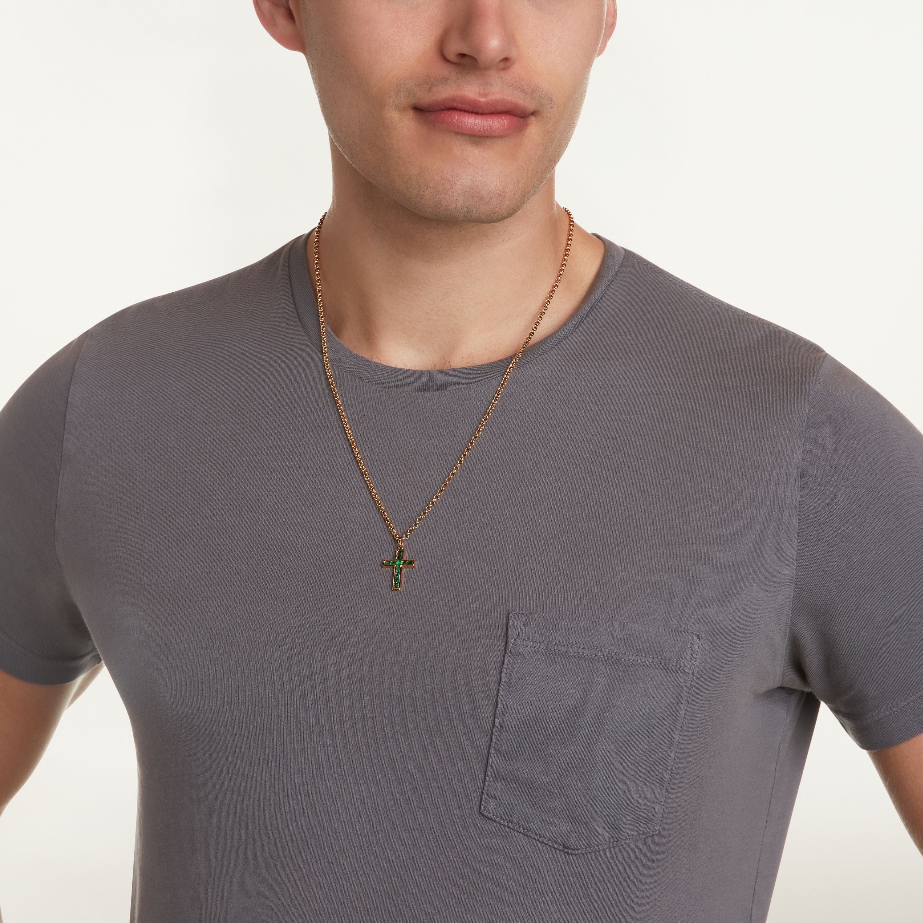 EMERALD CROSS PENDANT - Image 2