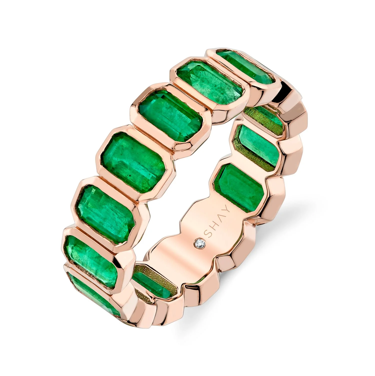 EMERALD BEZEL ETERNITY BAND - Image 3