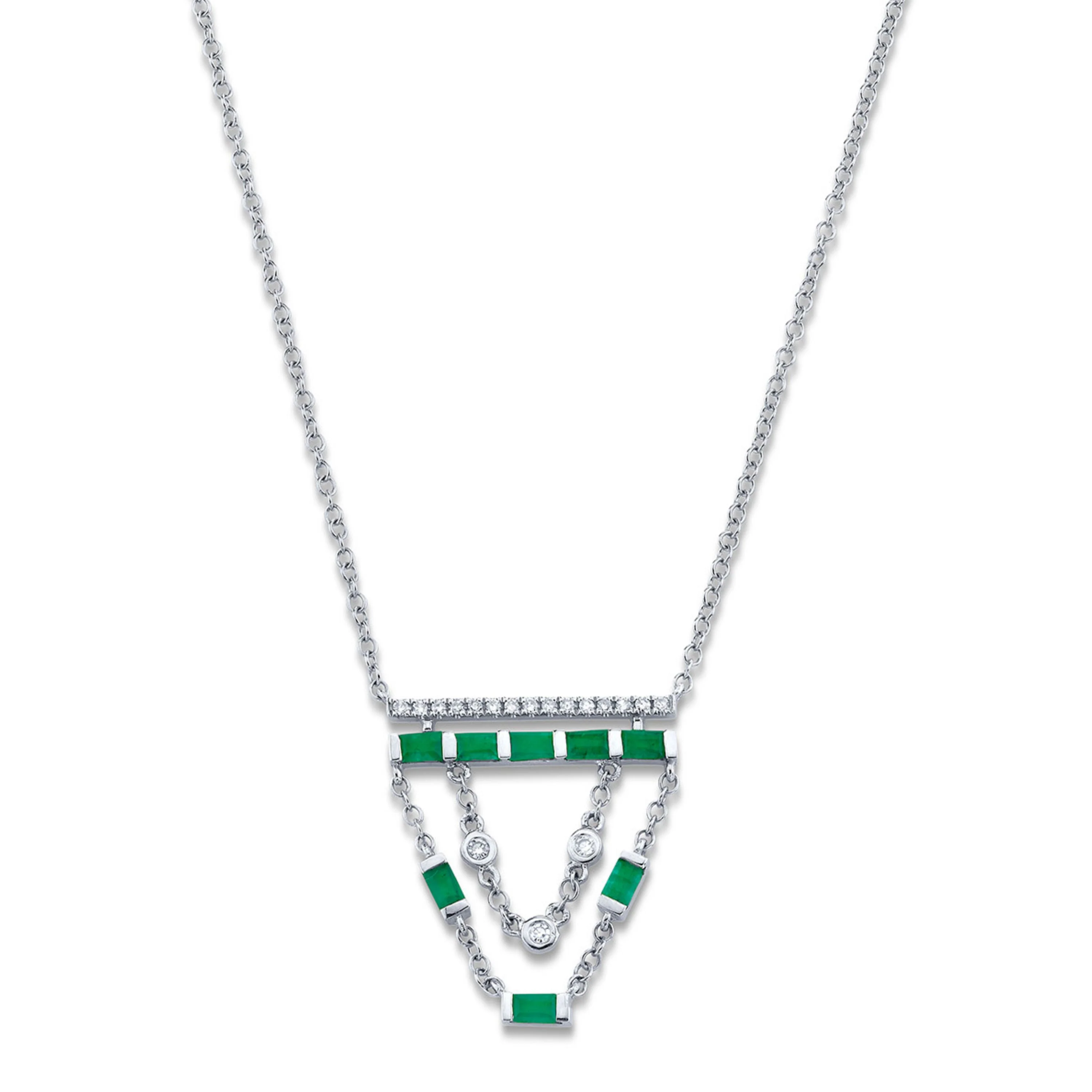 EMERALD & DIAMOND CASCADE NECKLACE - Image 6