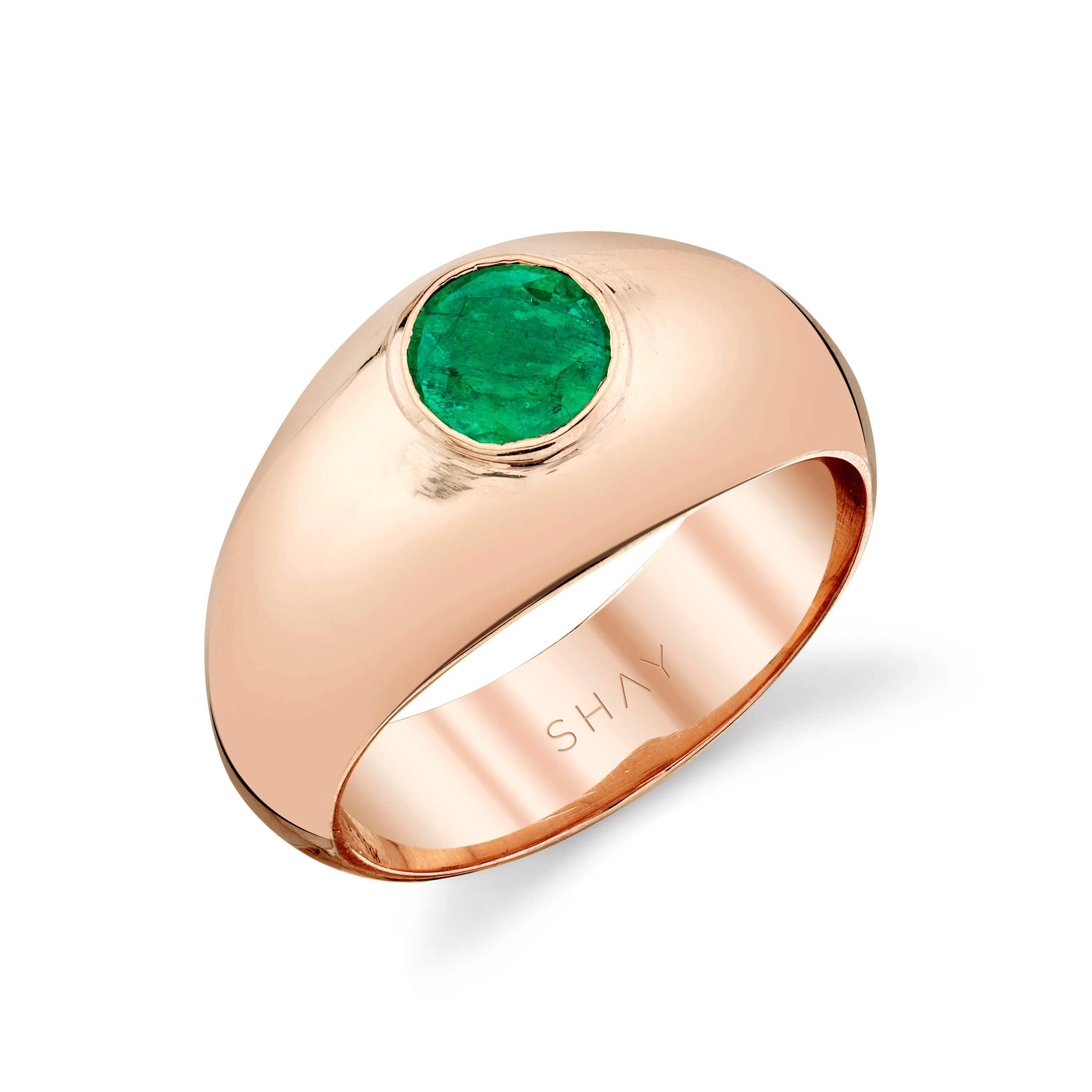 MEN'S EMERALD DOME RING - Image 3