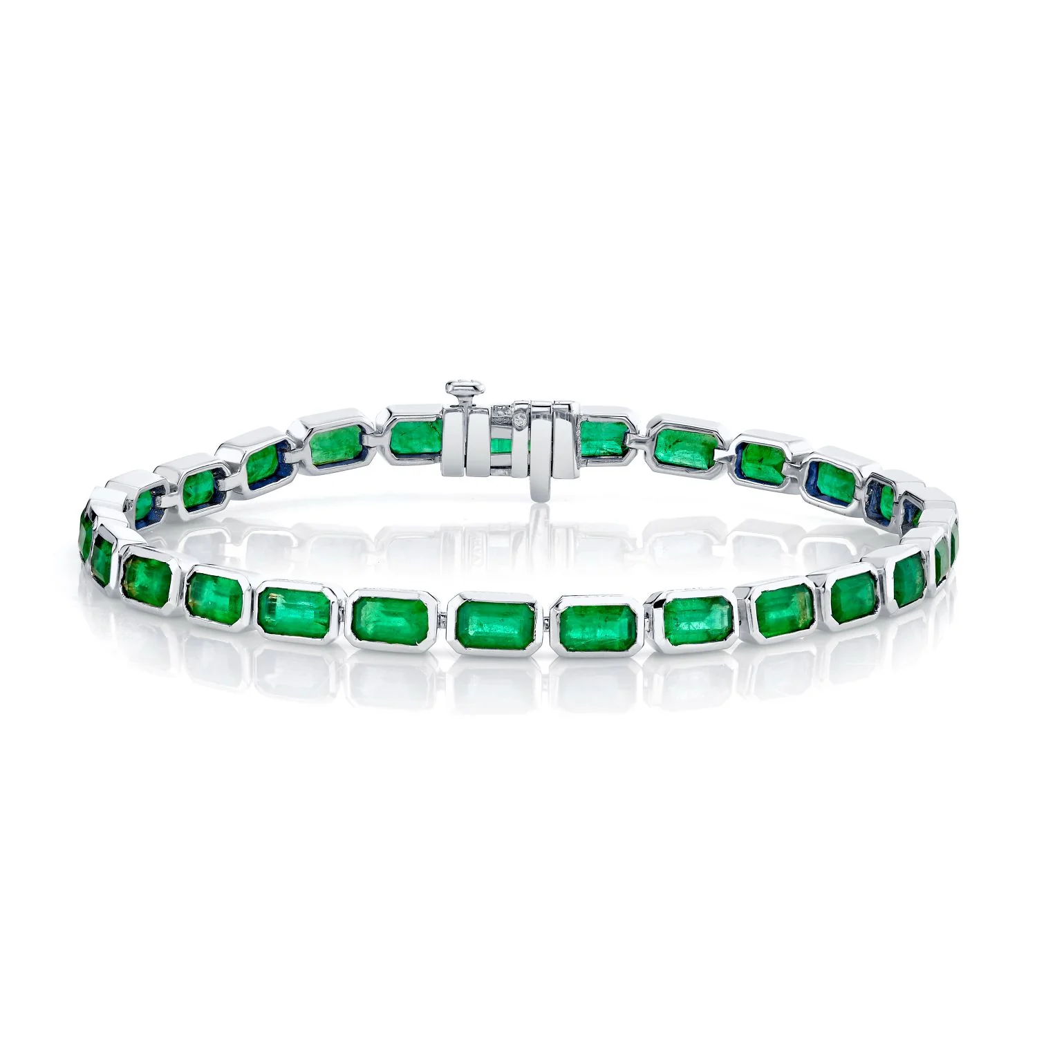 EMERALD EAST WEST TENNIS BRACELET - Image 4