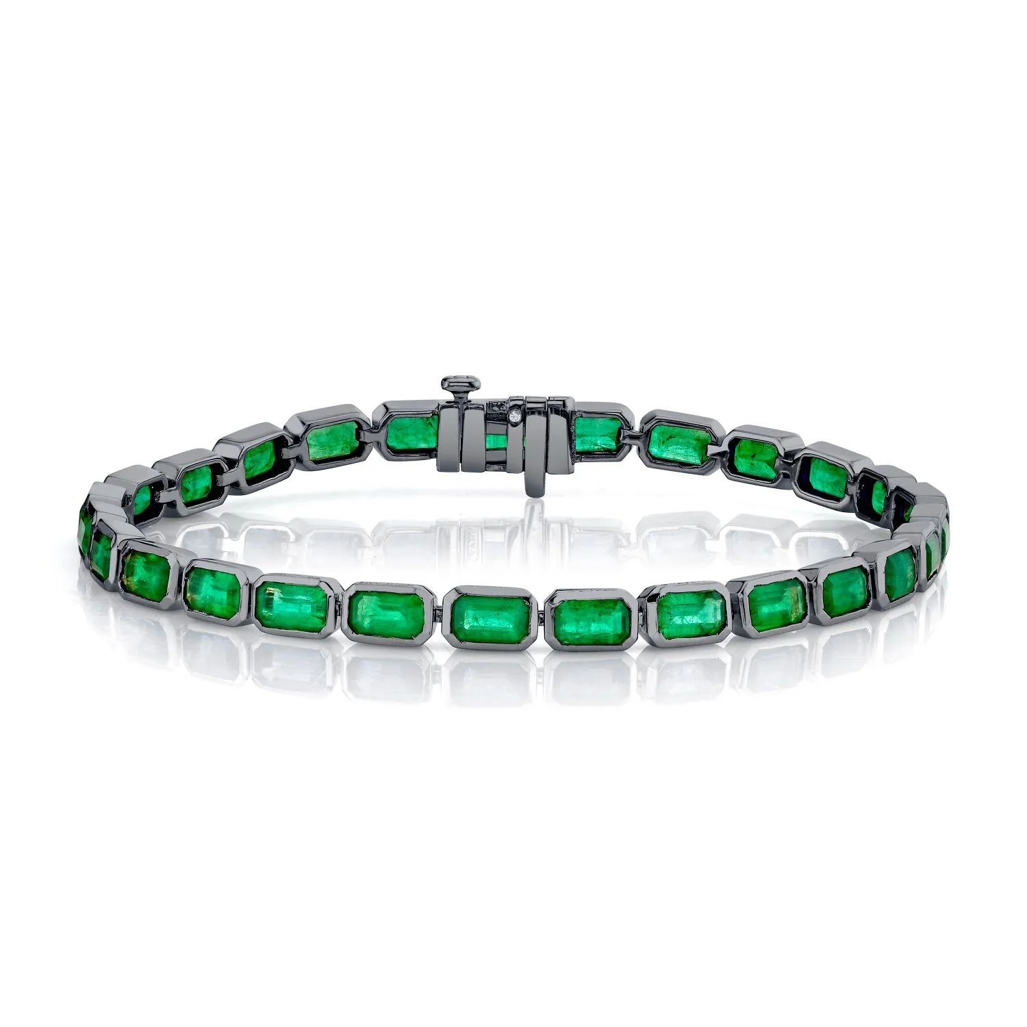 EMERALD EAST WEST TENNIS BRACELET - Image 5