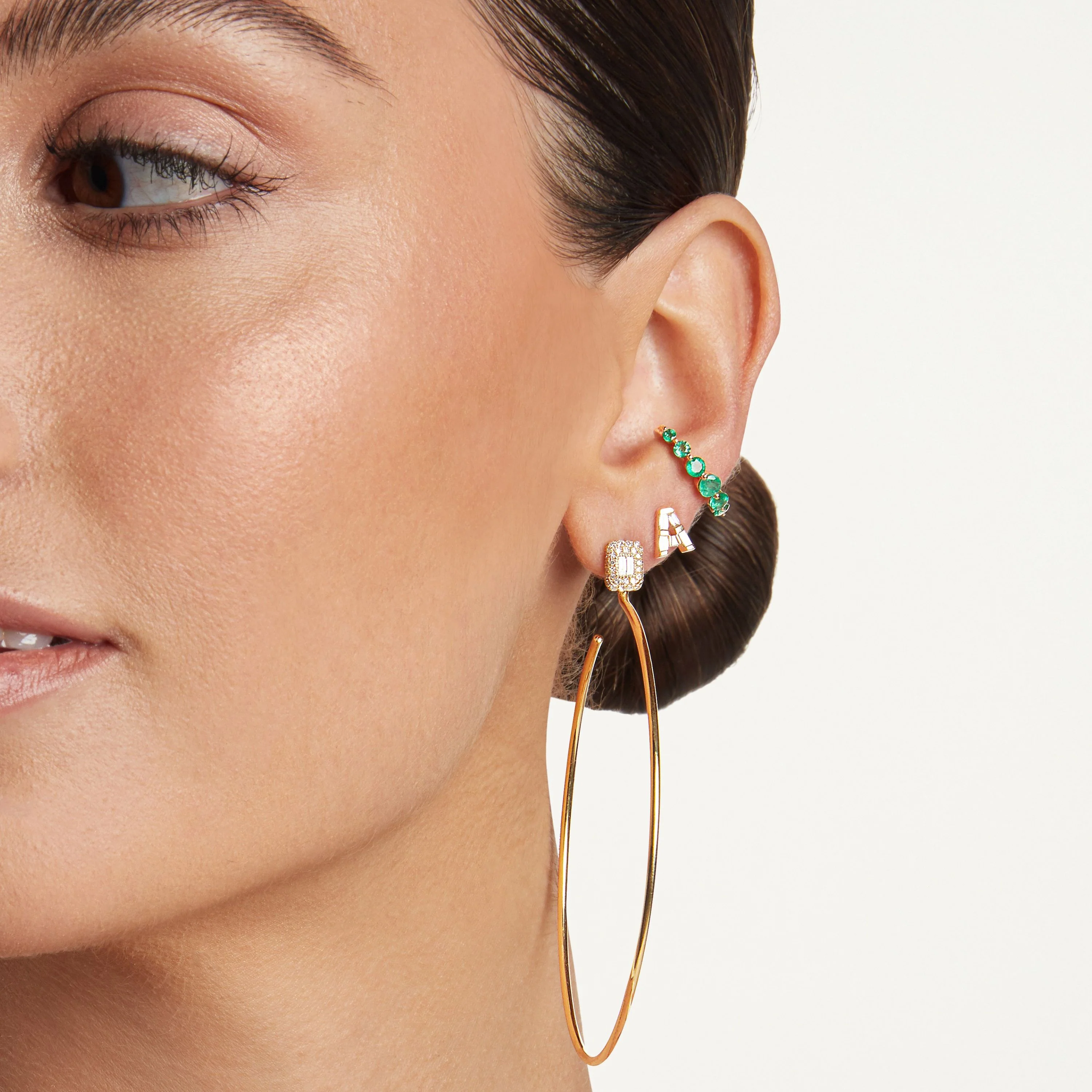 EMERALD GRADUAL EAR CUFF - Image 2