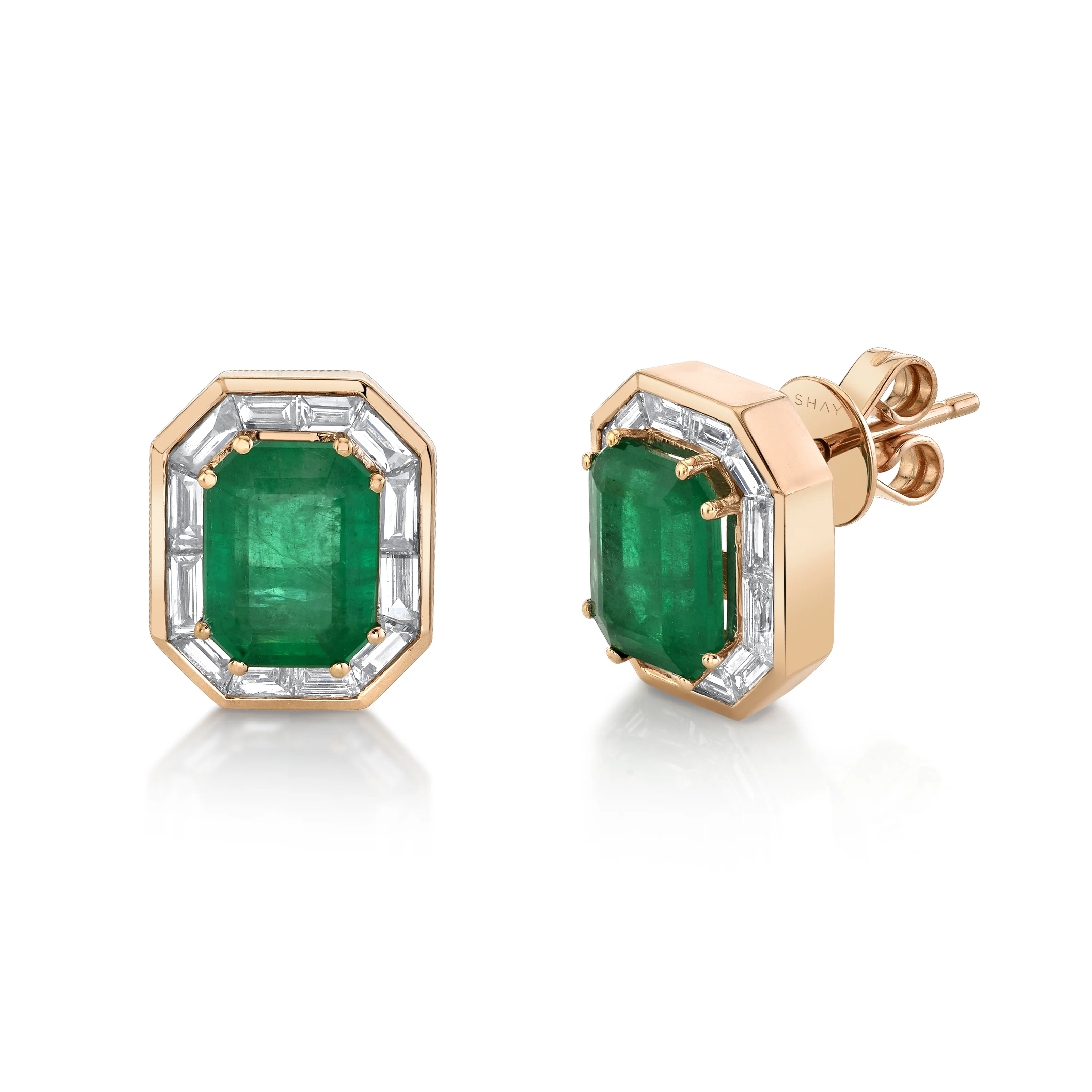 EMERALD HALO STUDS - Image 3