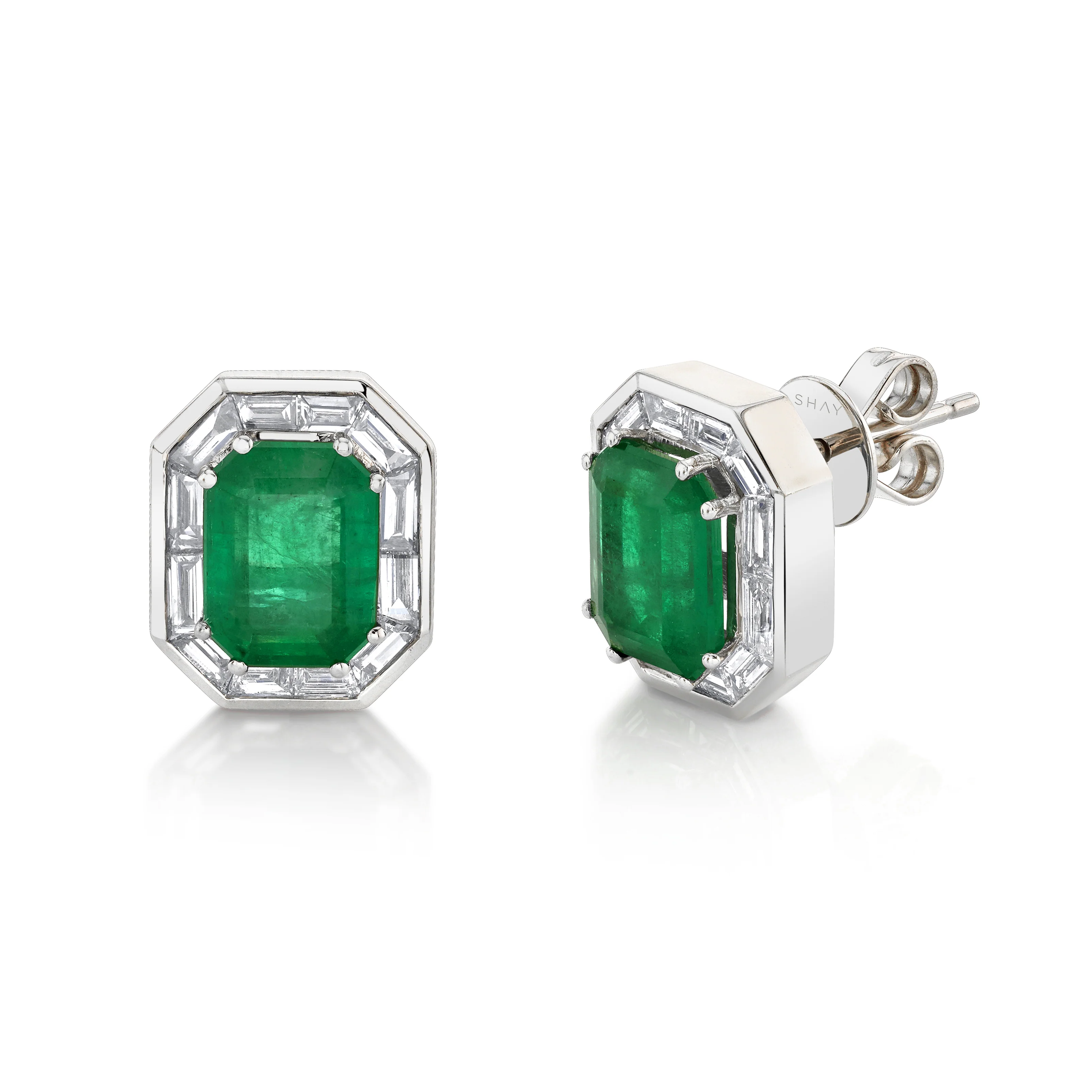 EMERALD HALO STUDS - Image 4