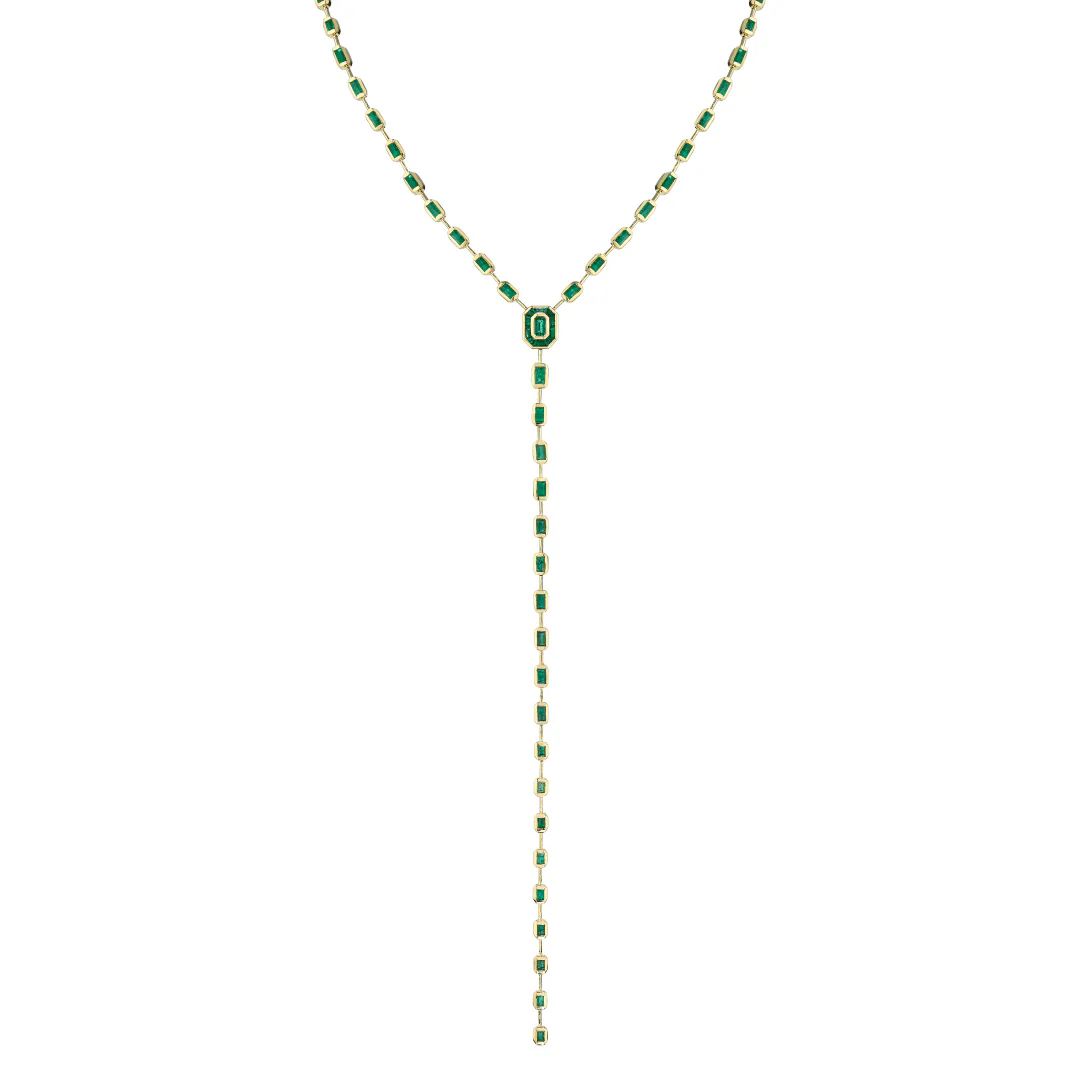 EMERALD ILLUSION Y NECKLACE - Image 3