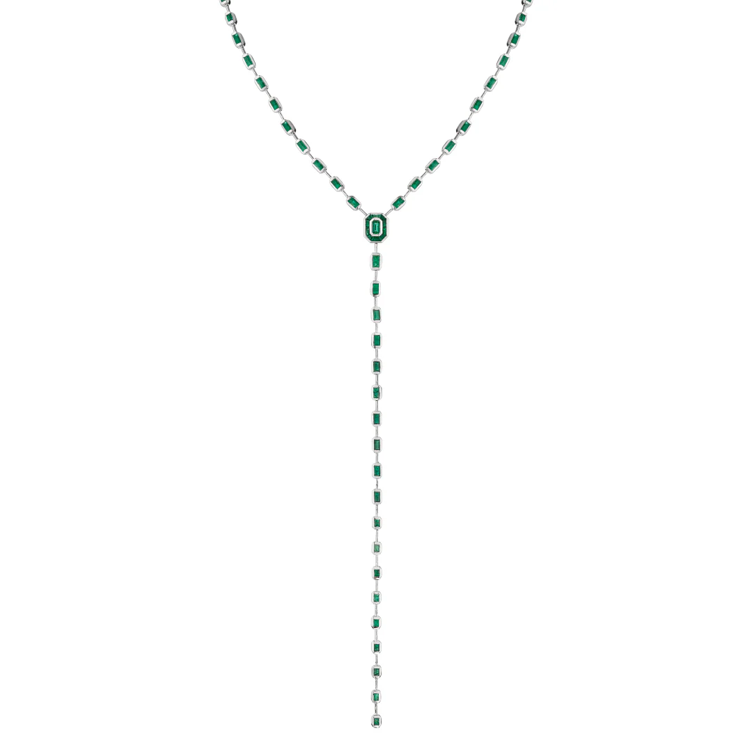EMERALD ILLUSION Y NECKLACE - Image 4