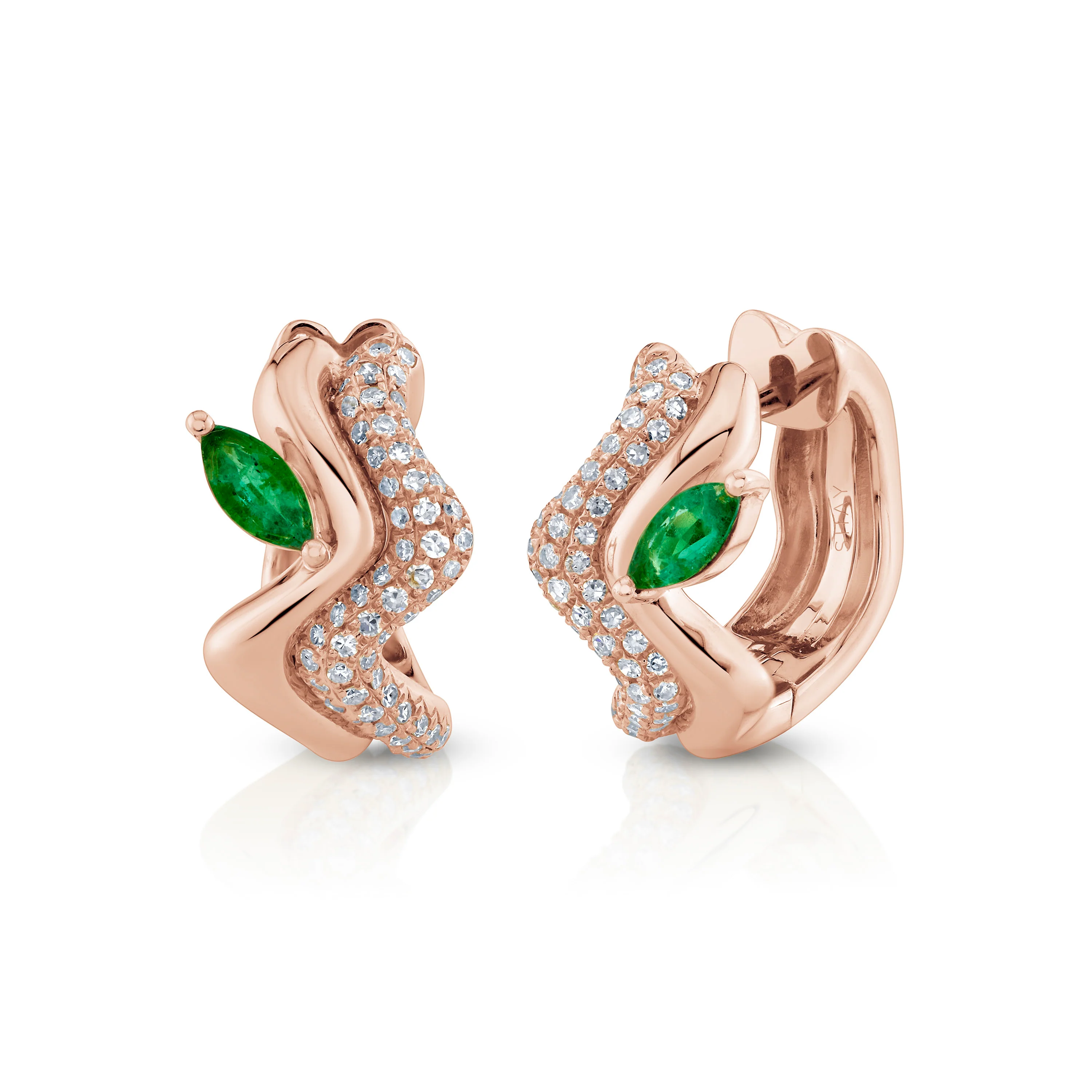 EMERALD MARQUISE WAVE HUGGIES - Image 4