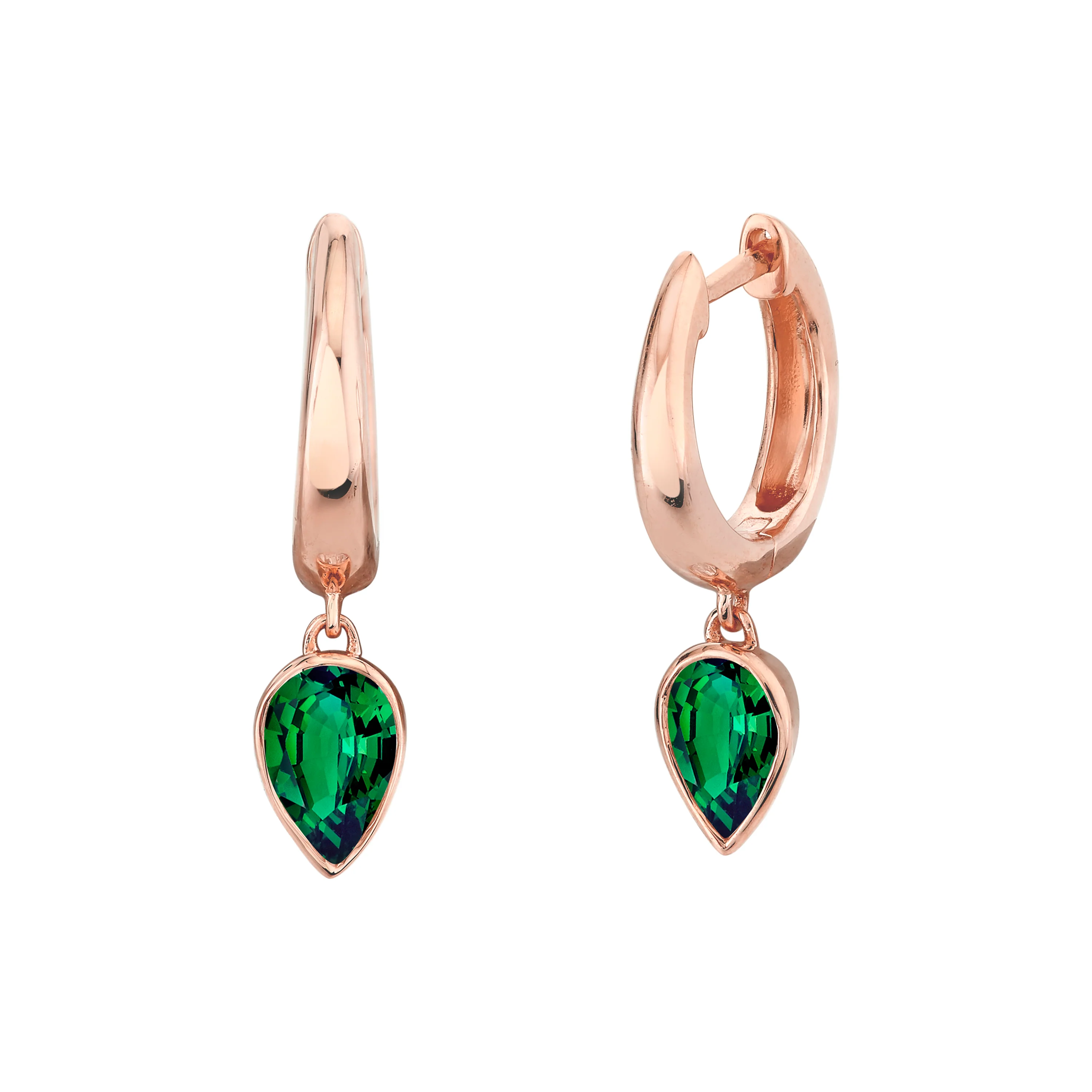 EMERALD PEAR DROP HUGGIES - Image 2