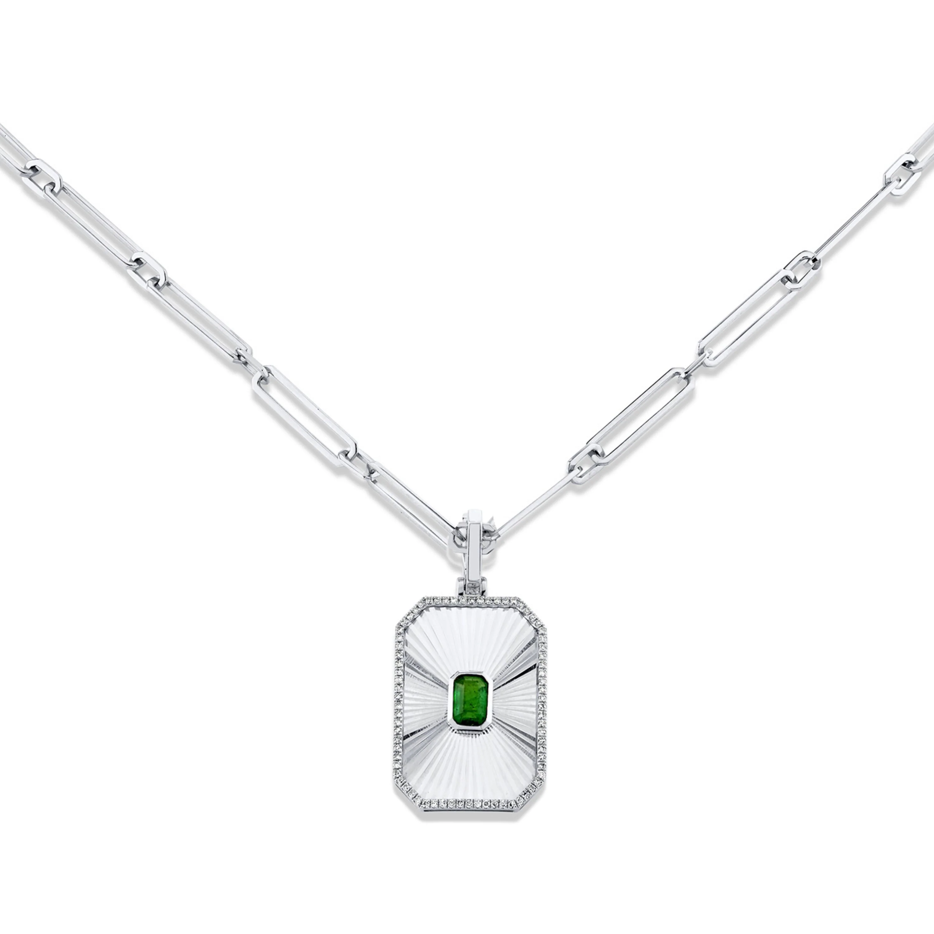 EMERALD RADIANT DECO NECKLACE - Image 4