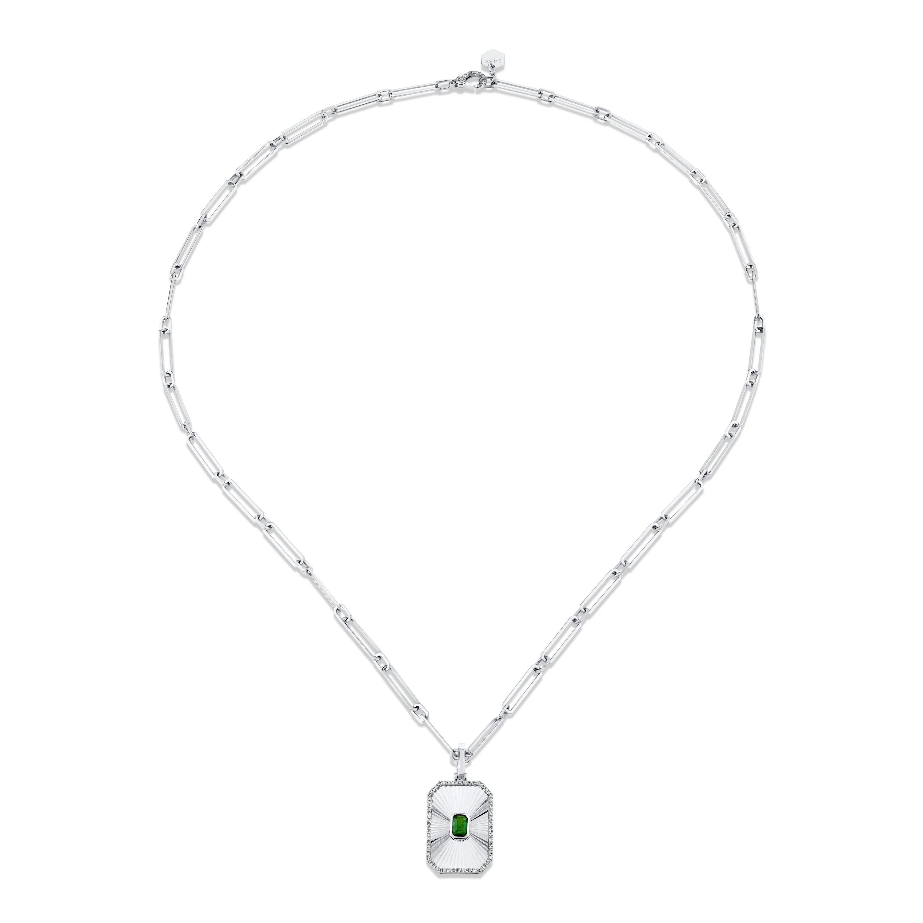 EMERALD RADIANT DECO NECKLACE - Image 5