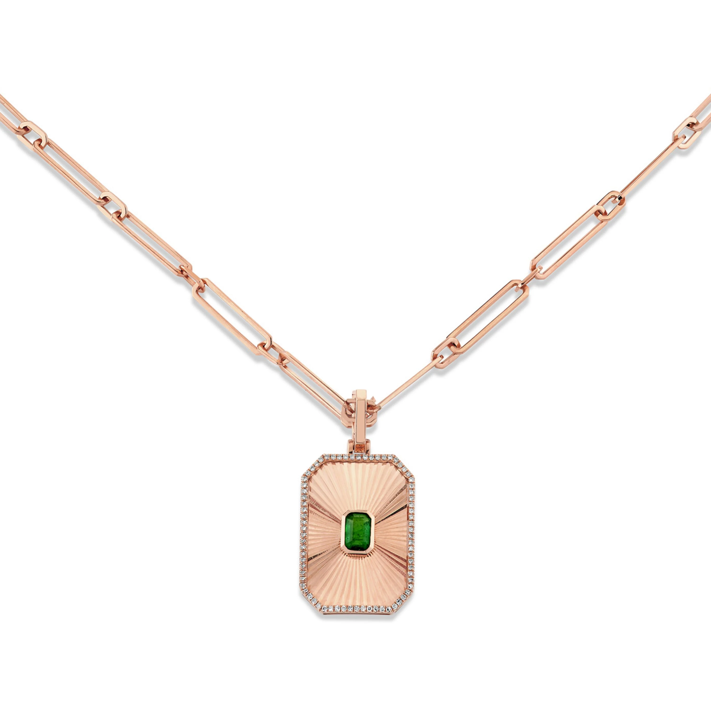 EMERALD RADIANT DECO NECKLACE - Image 6