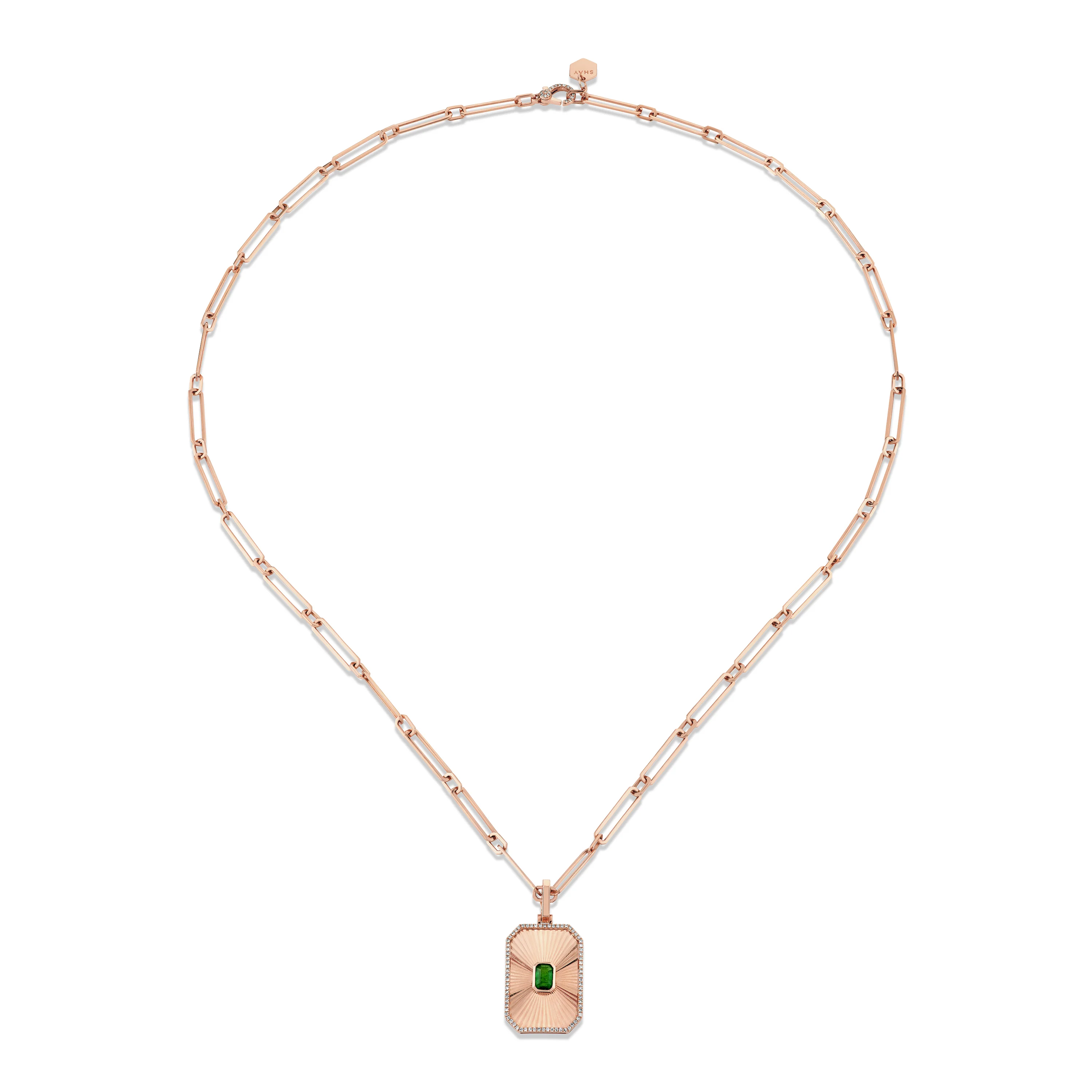 EMERALD RADIANT DECO NECKLACE - Image 7