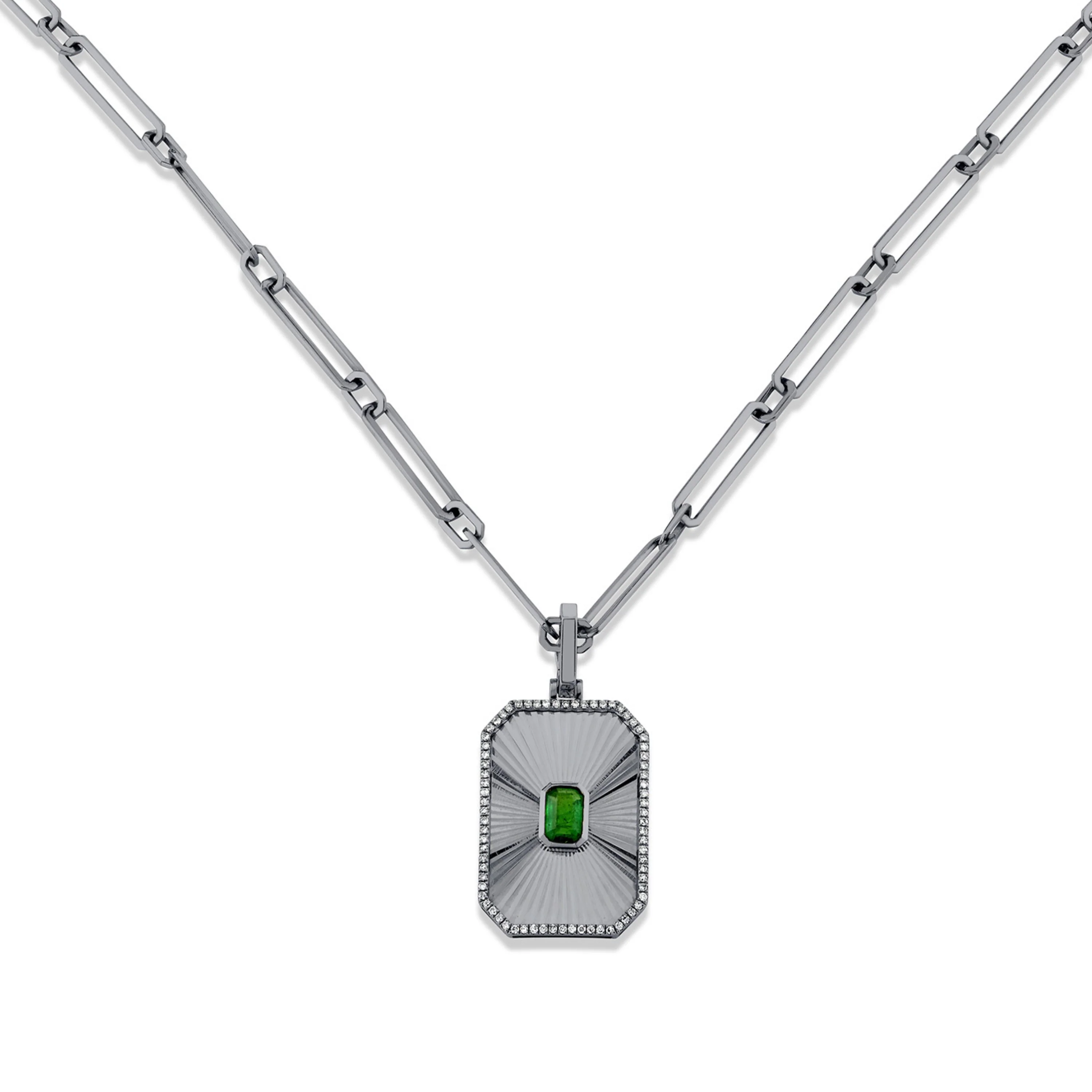 EMERALD RADIANT DECO NECKLACE - Image 8