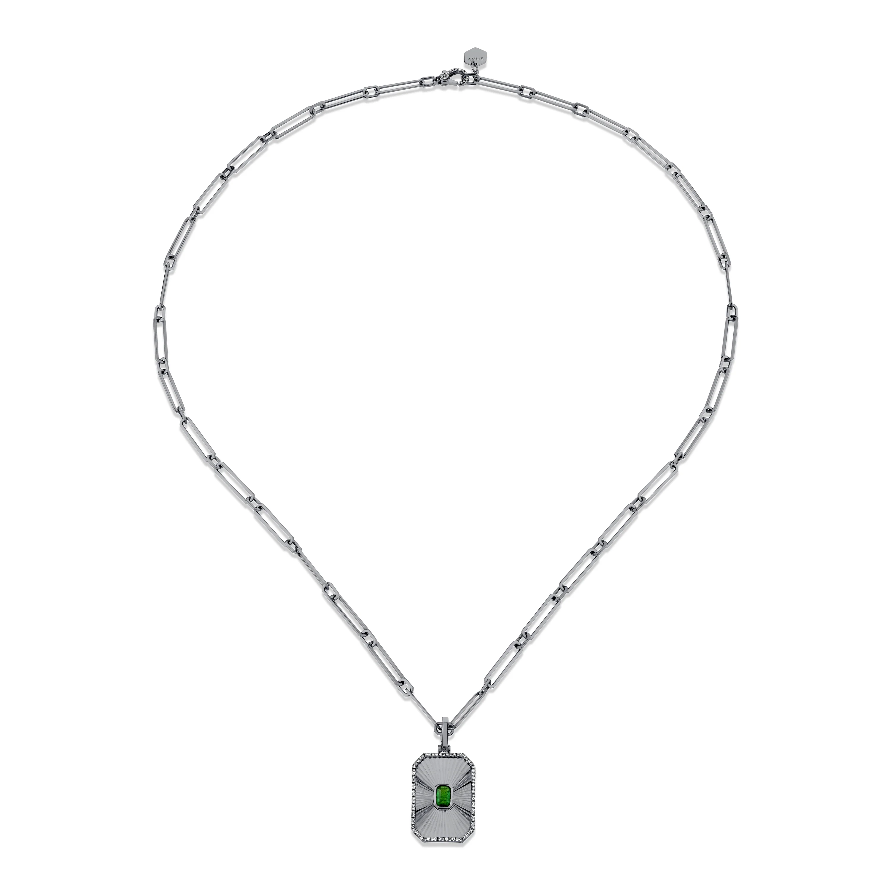 EMERALD RADIANT DECO NECKLACE - Image 9
