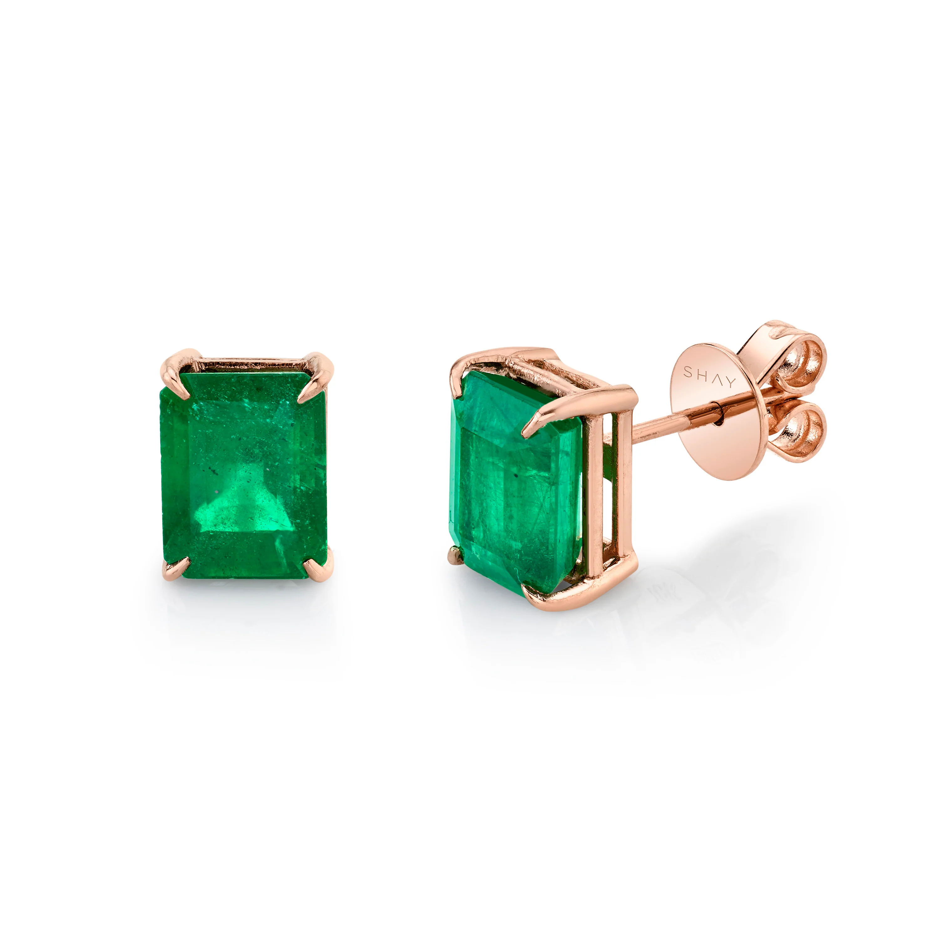 EMERALD STUDS, 5-6cts - Image 3