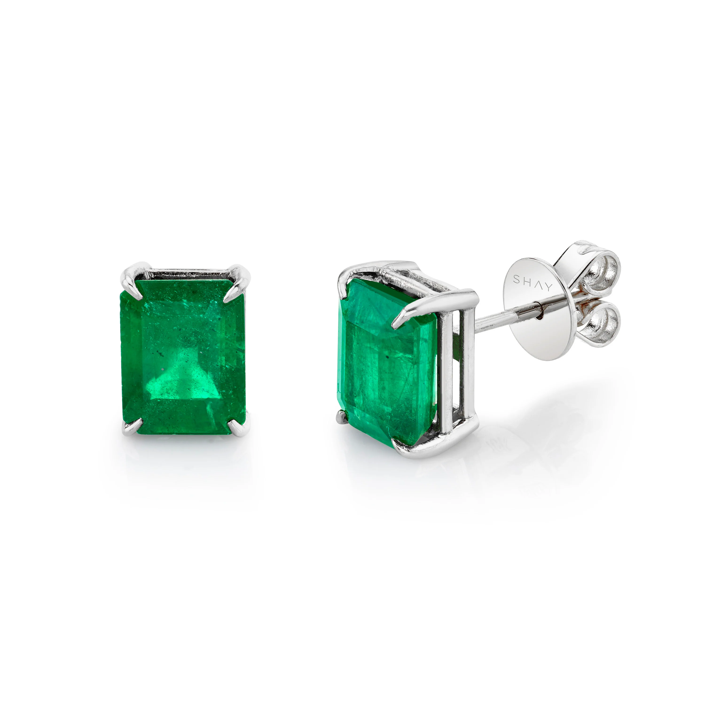EMERALD STUDS, 5-6cts - Image 4