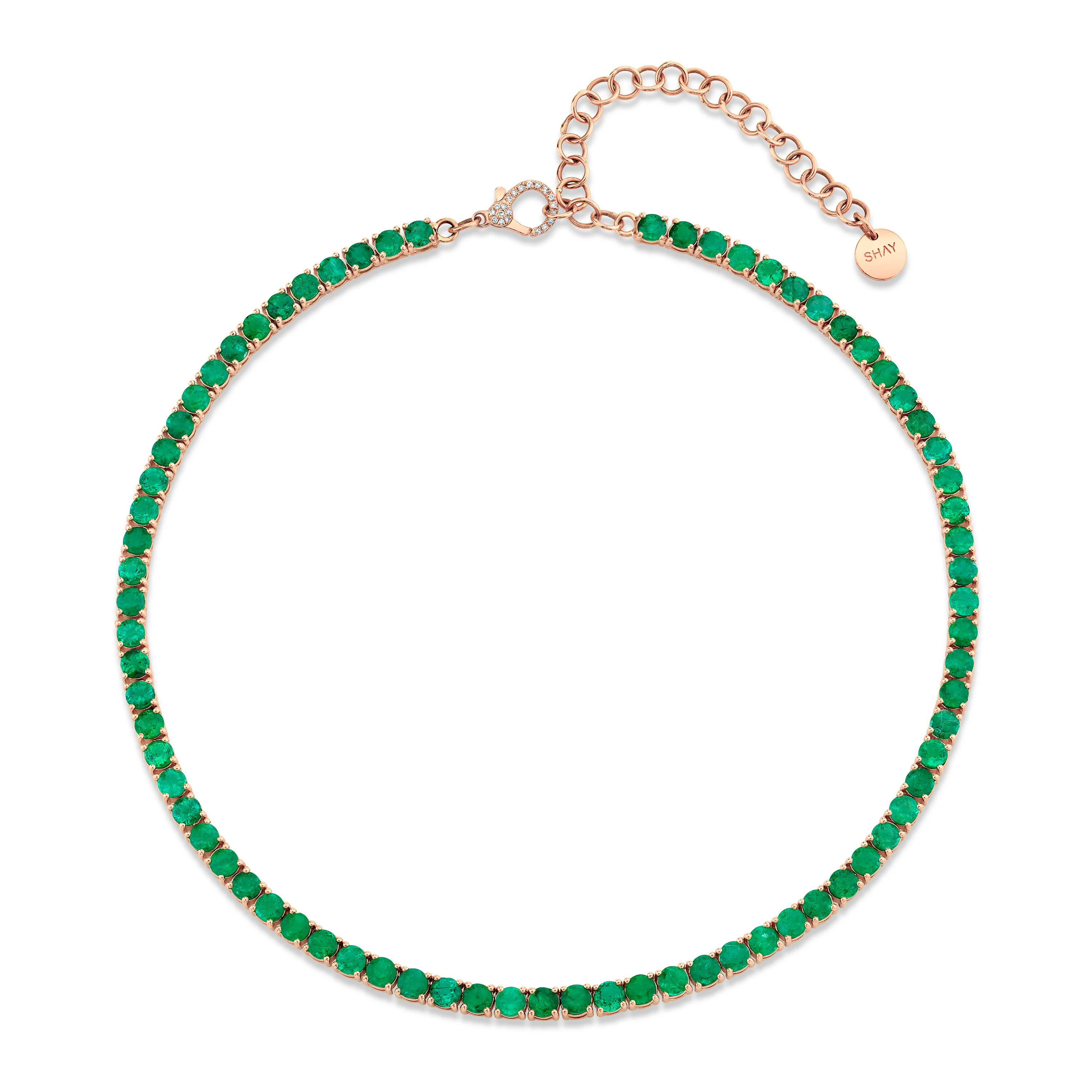 EMERALD TENNIS NECKLACE - Image 3