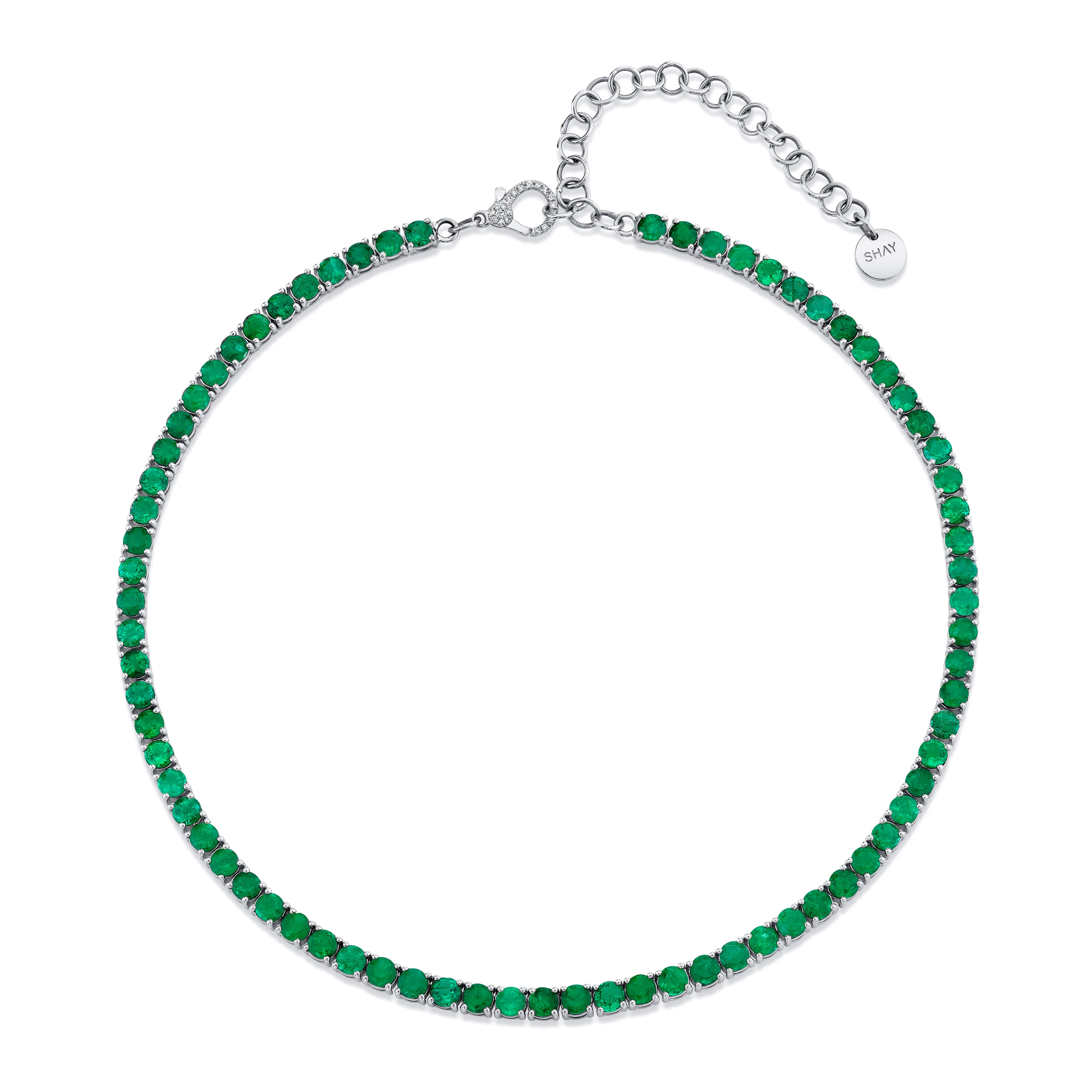 EMERALD TENNIS NECKLACE - Image 4