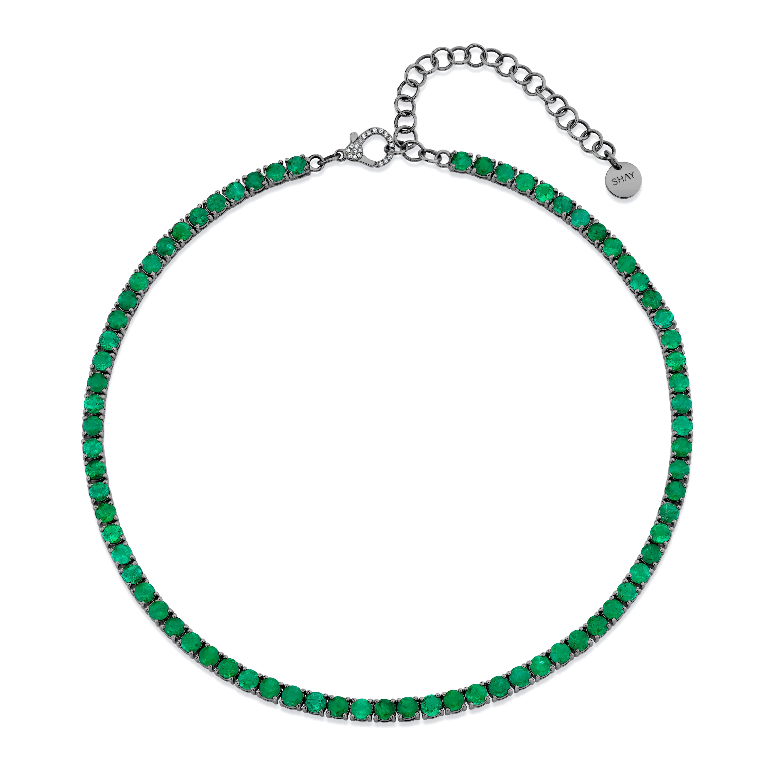 EMERALD TENNIS NECKLACE - Image 5