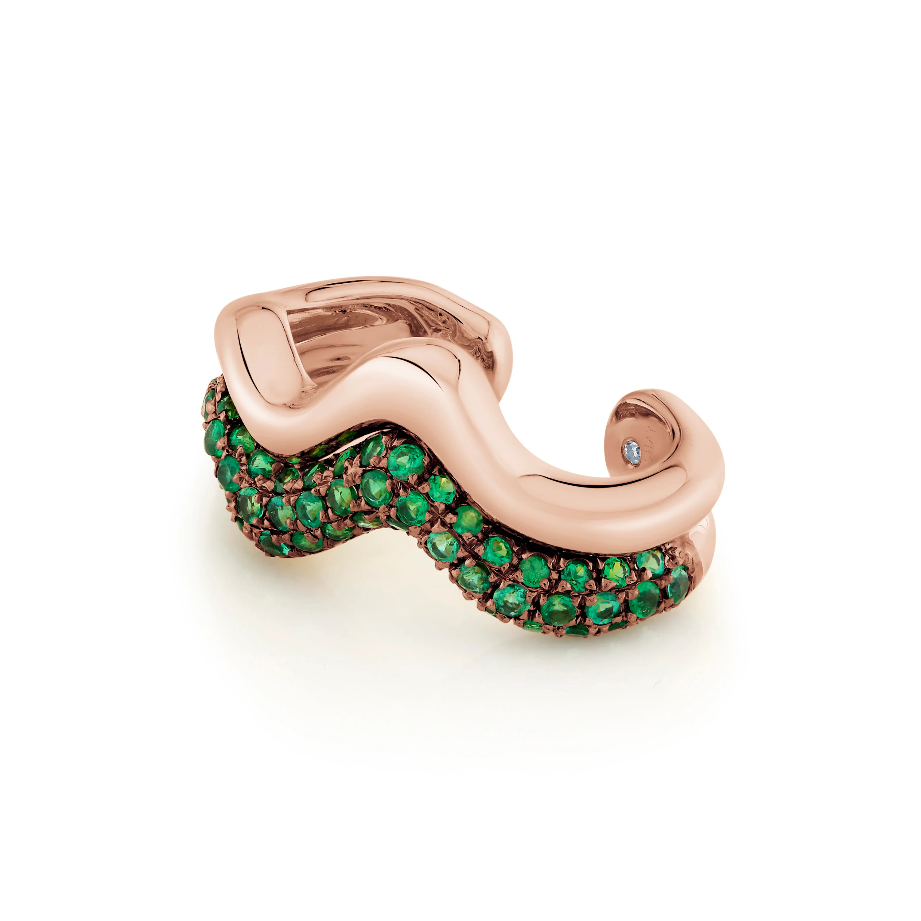 EMERALD WAVE EAR CUFF - Image 4