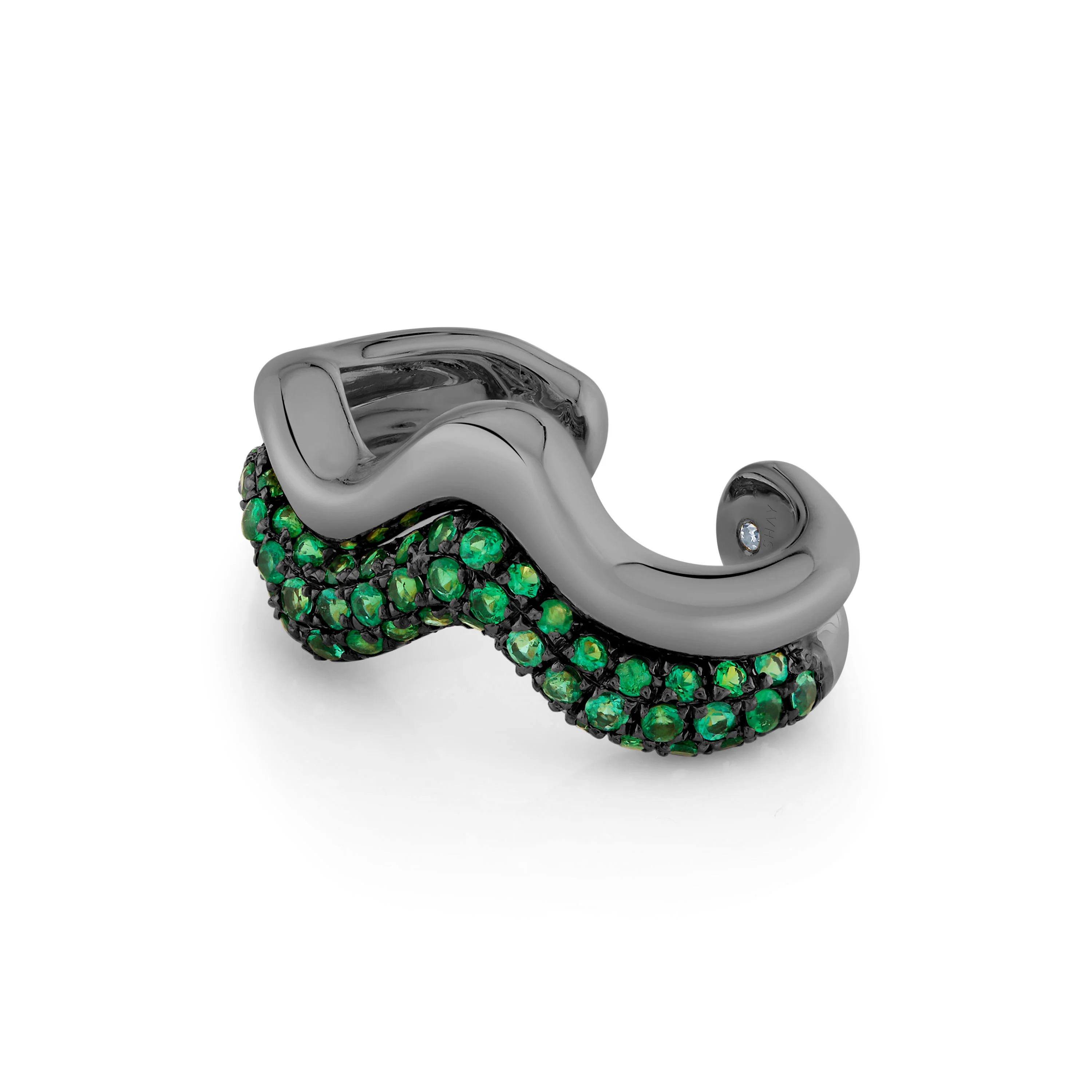 EMERALD WAVE EAR CUFF - Image 5