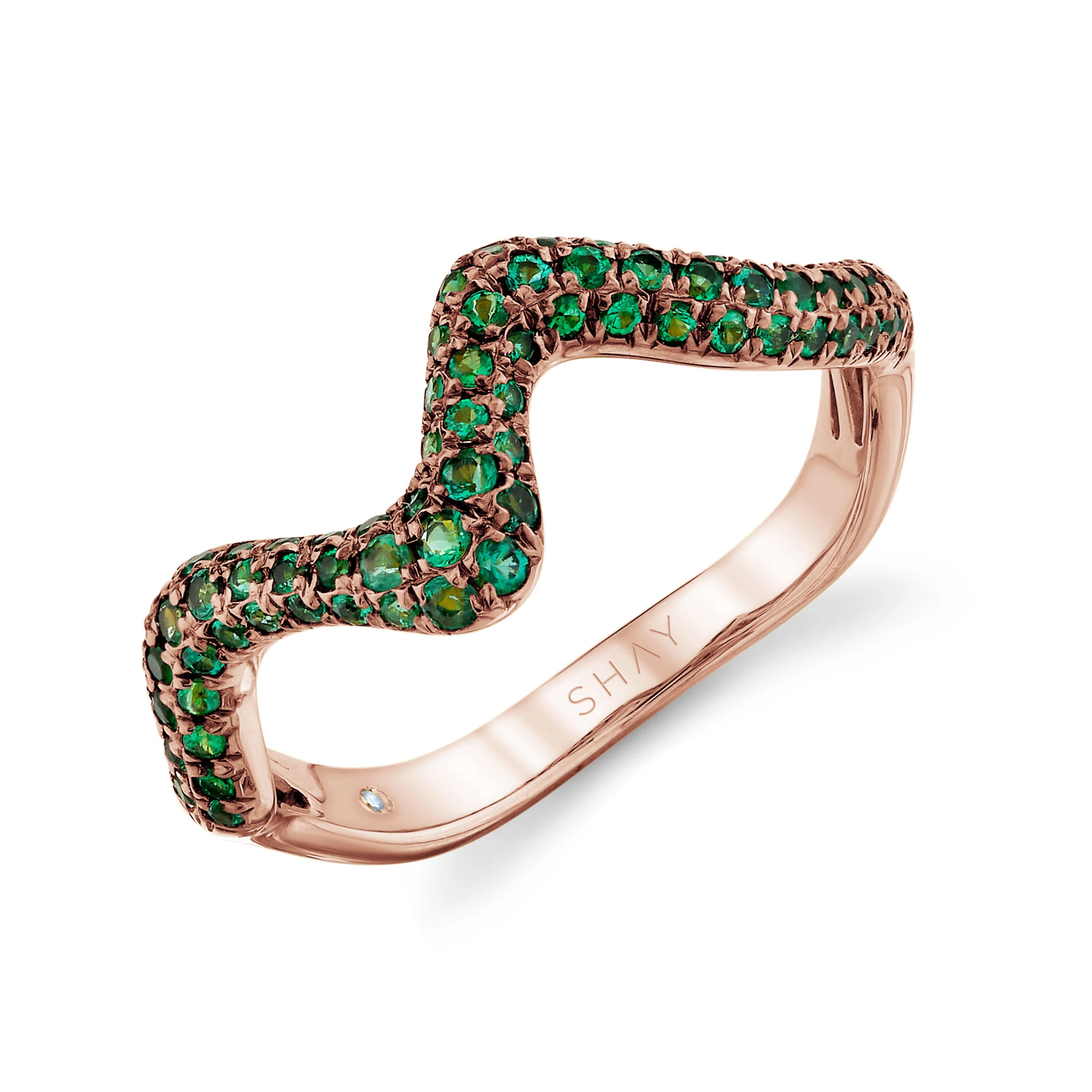 EMERALD WAVE RING - Image 4