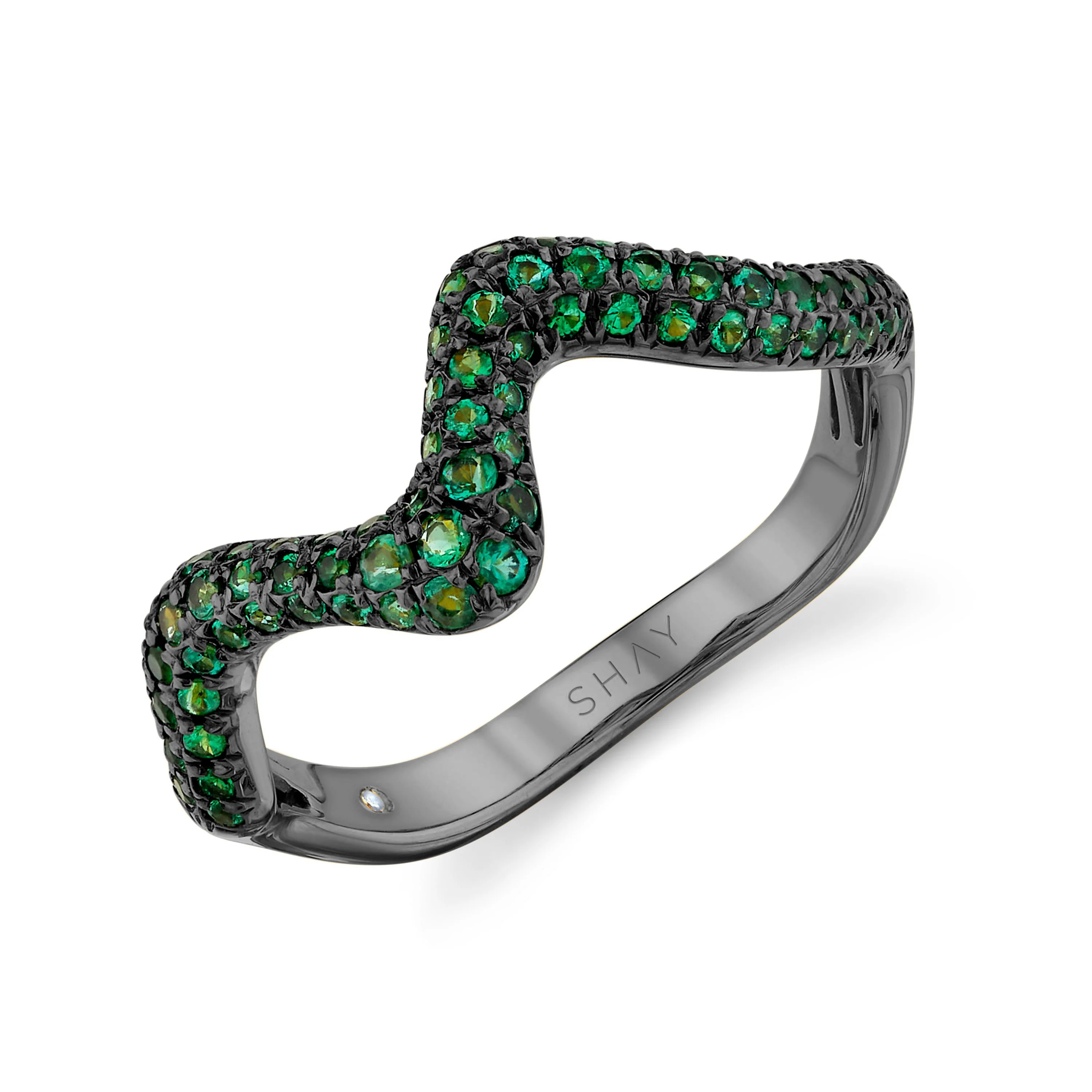EMERALD WAVE RING - Image 5